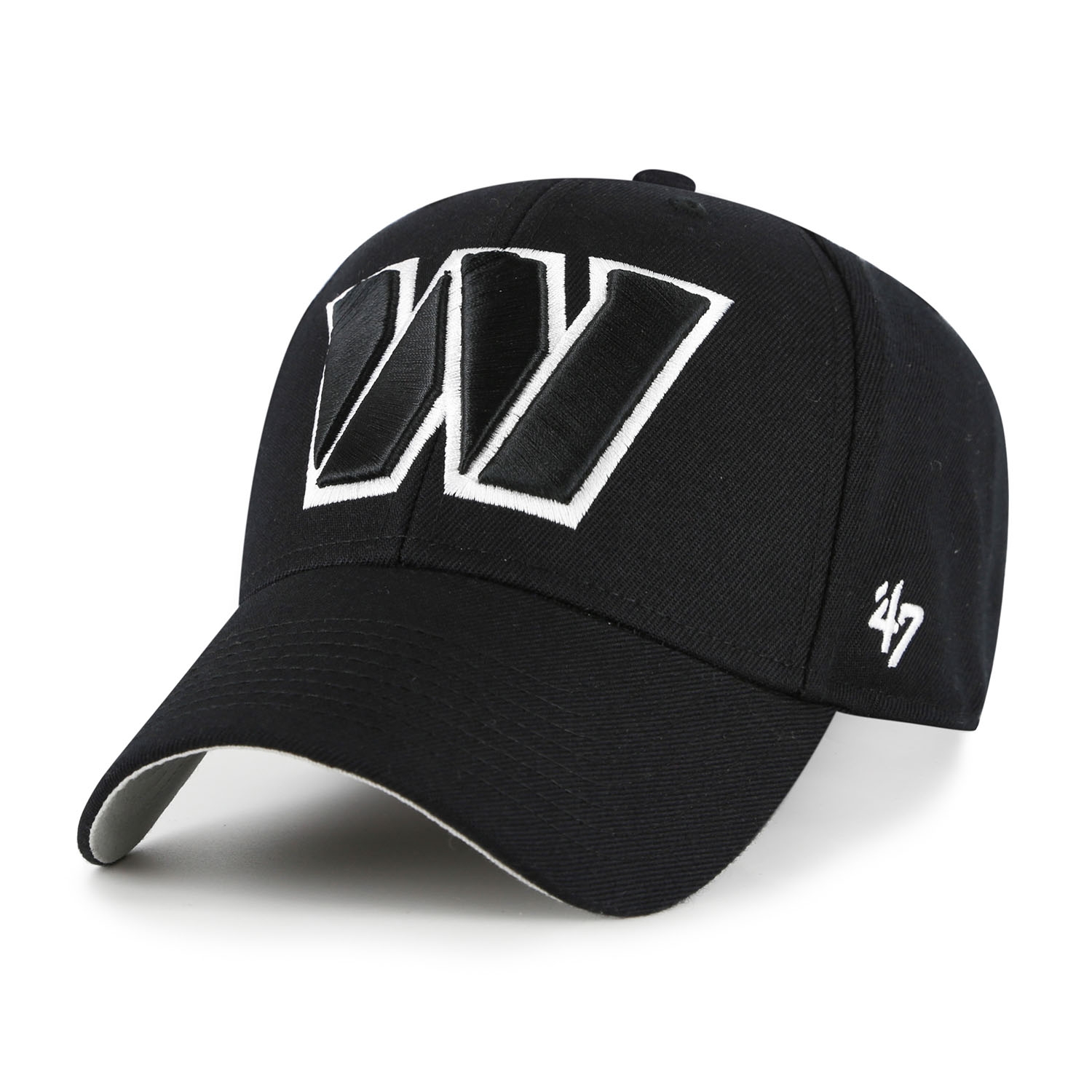 Washington Commanders Black & White '47 MVP Adjustable NFL Cap Schwarz
