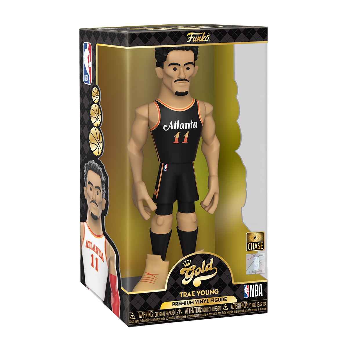 Funko Vinyl Gold 12" Trae Young Atlanta Hawks CHASE Edition NBA Figur