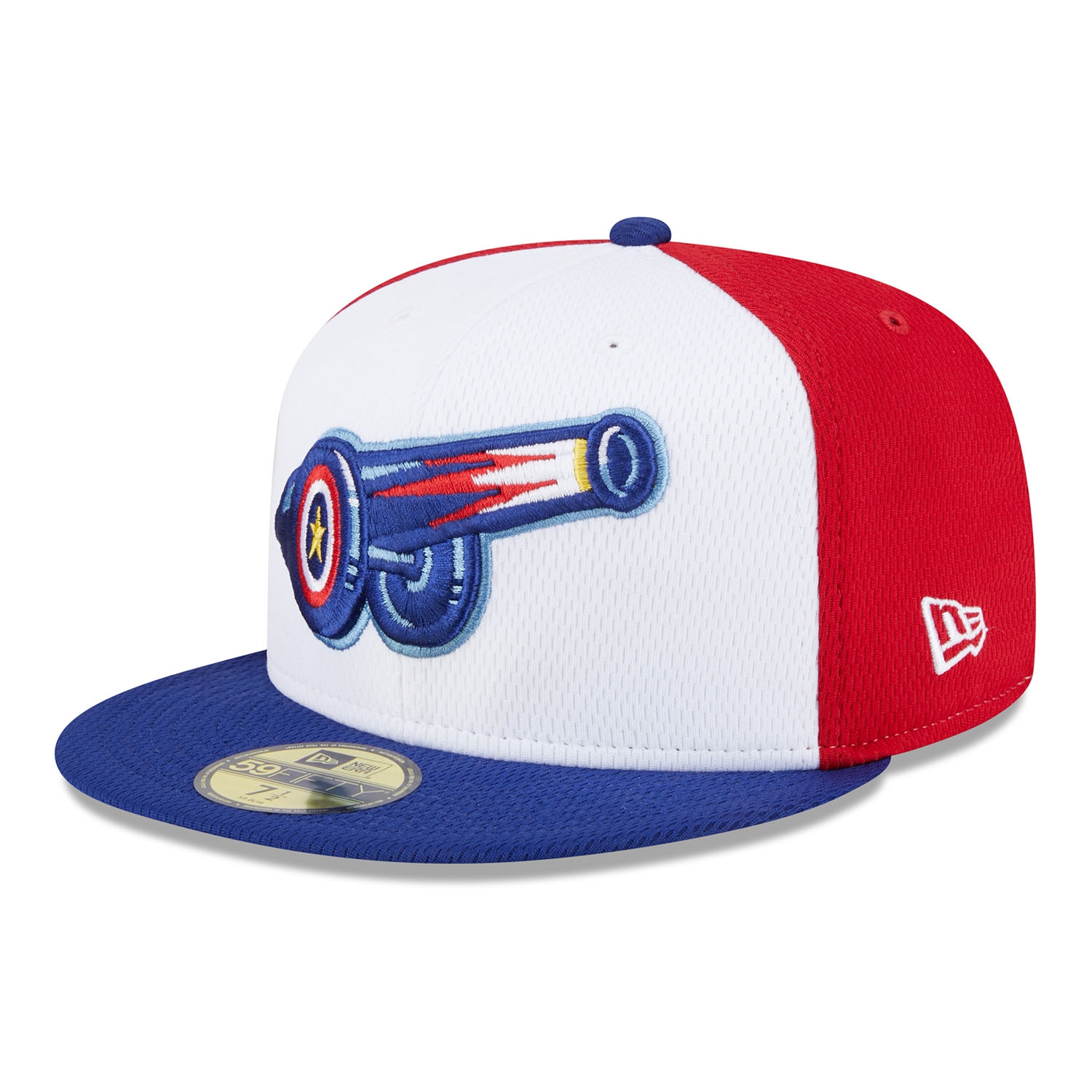 Kannapolis Cannon Ballers MiLB Batting Practice Authentic 59FIFTY Fitted Cap Red/White