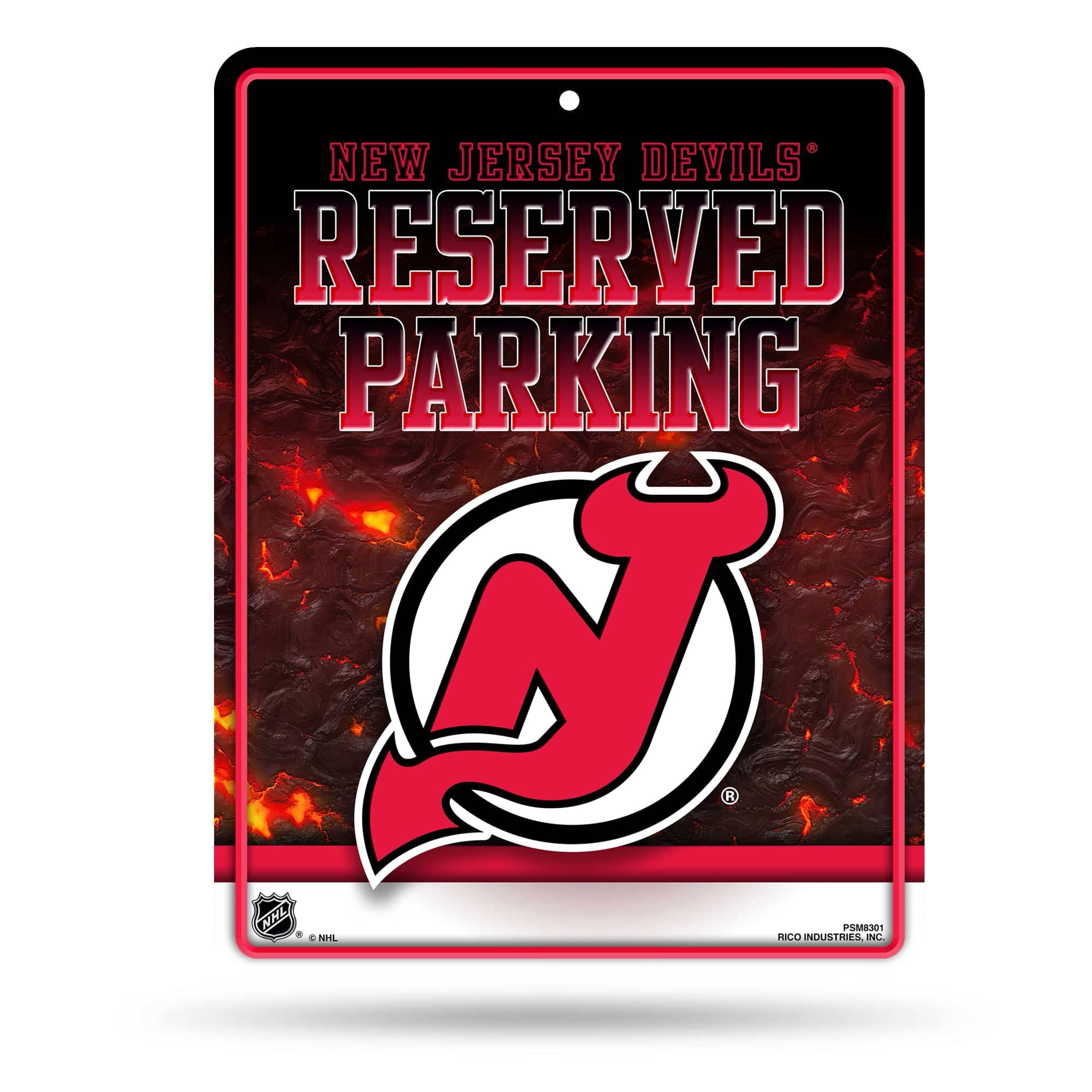 New Jersey Devils Reserved Parking NHL Metallschild