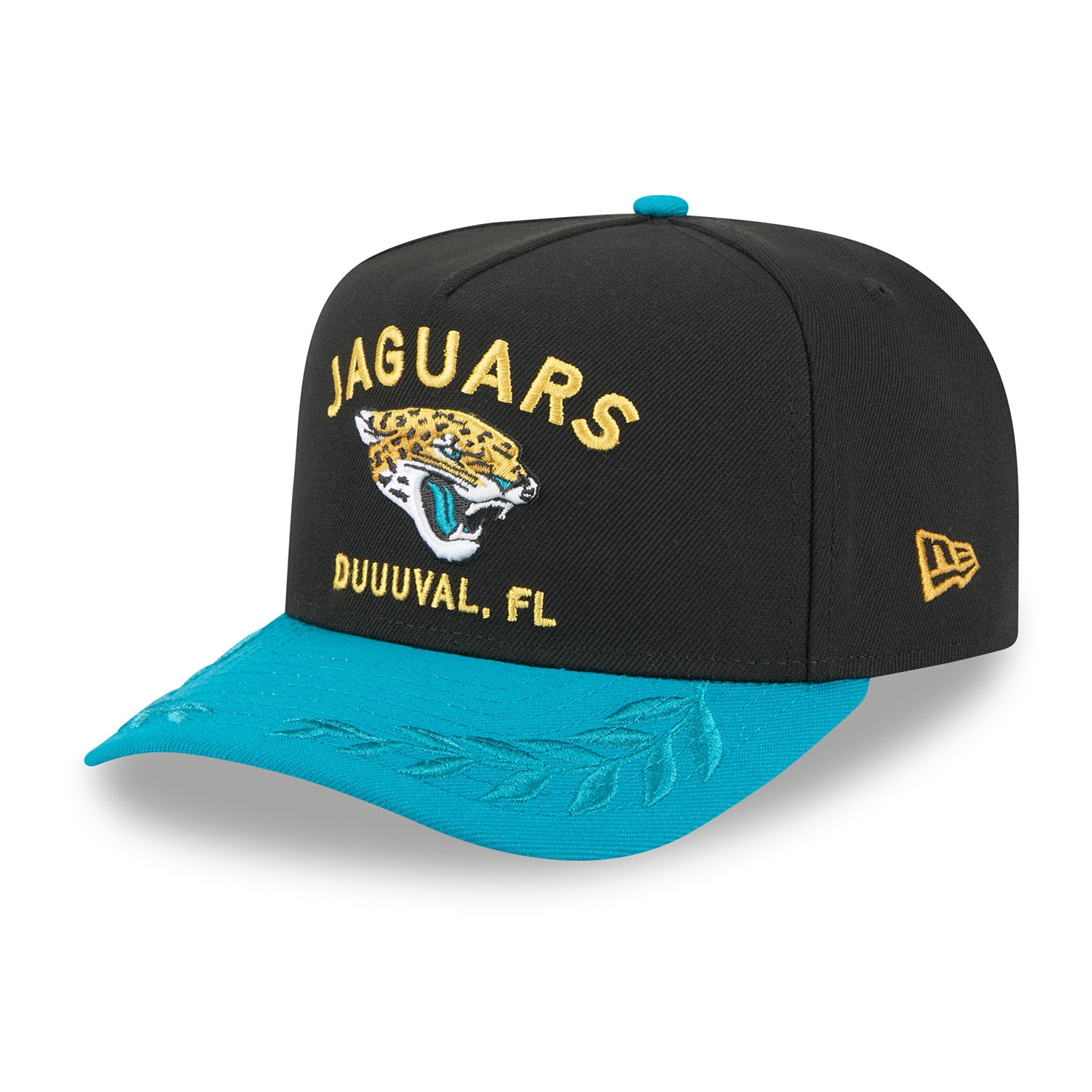 Jacksonville Jaguars 2025 NFL Draft New Era 9FIFTY A-Frame Snapback Cap Schwarz