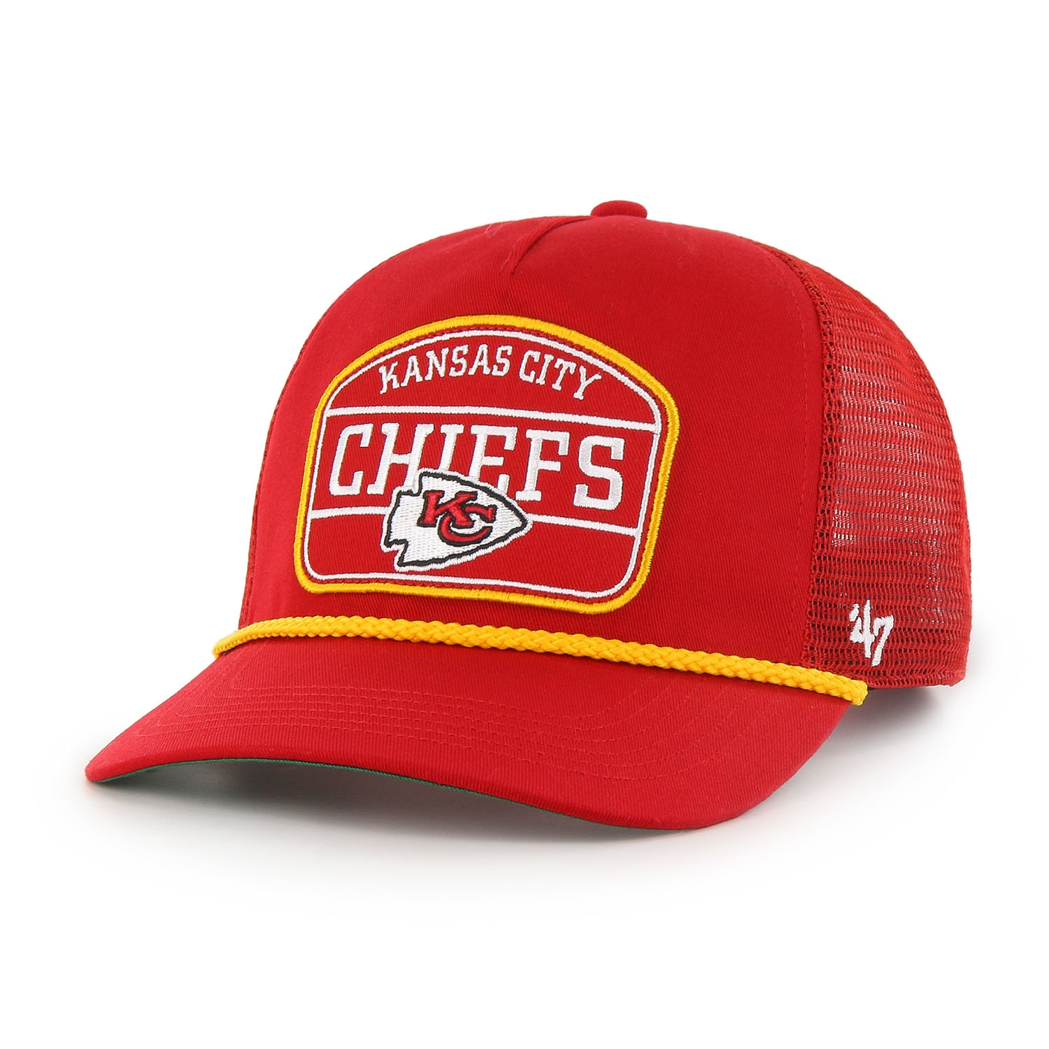 Kansas City Chiefs Hone Rope '47 Hitch RF Snapback Trucker NFL Cap Rot