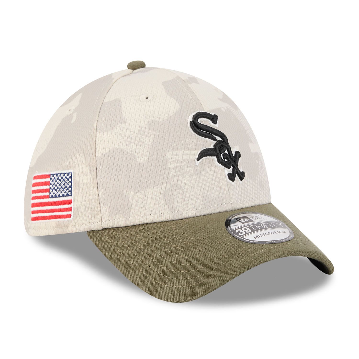 Chicago White Sox 2025 MLB Armed Forces New Era 39THIRTY Flex Cap