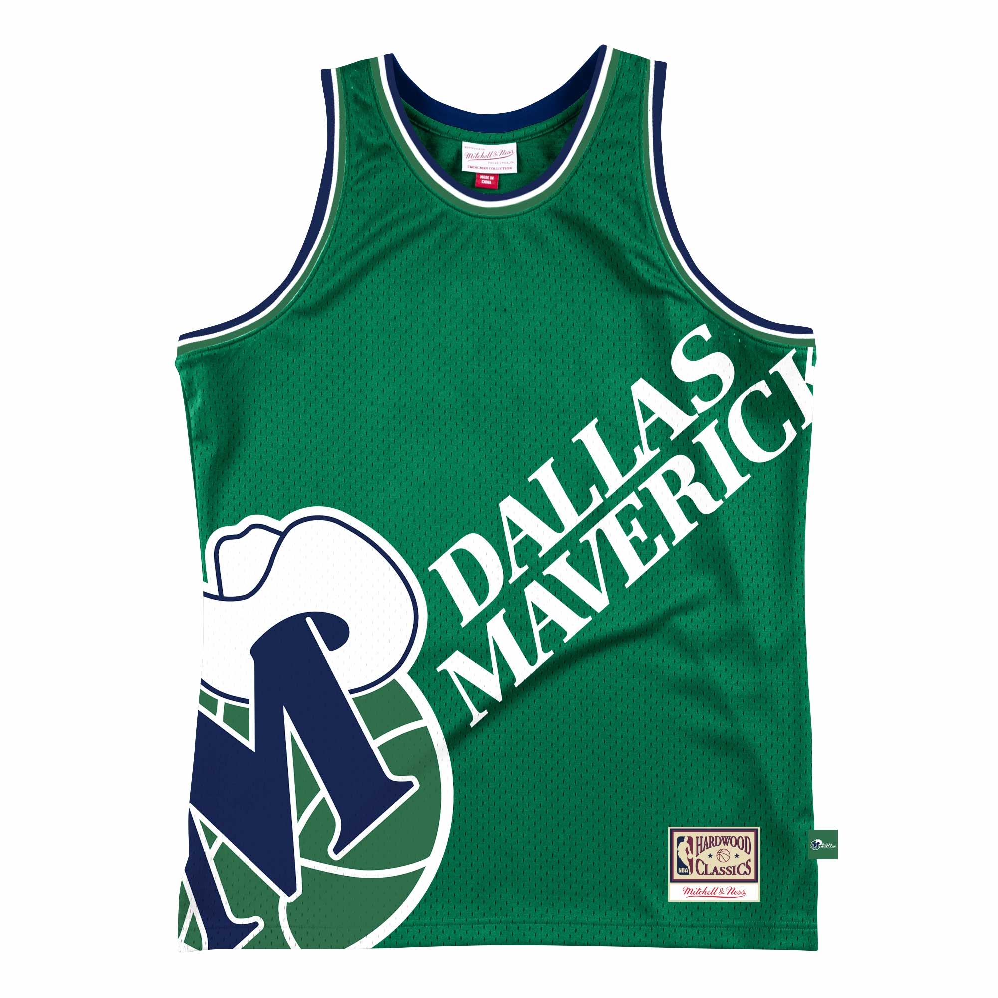 Dallas Mavericks Big Face 2.0 Mitchell & Ness NBA Jersey Grün