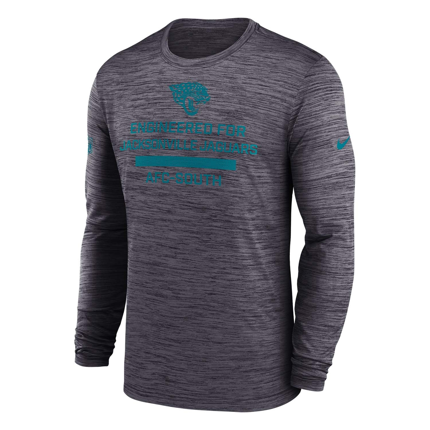 Jacksonville Jaguars 2025 NFL Sideline Nike Velocity Performance Long Sleeve T-Shirt Grau