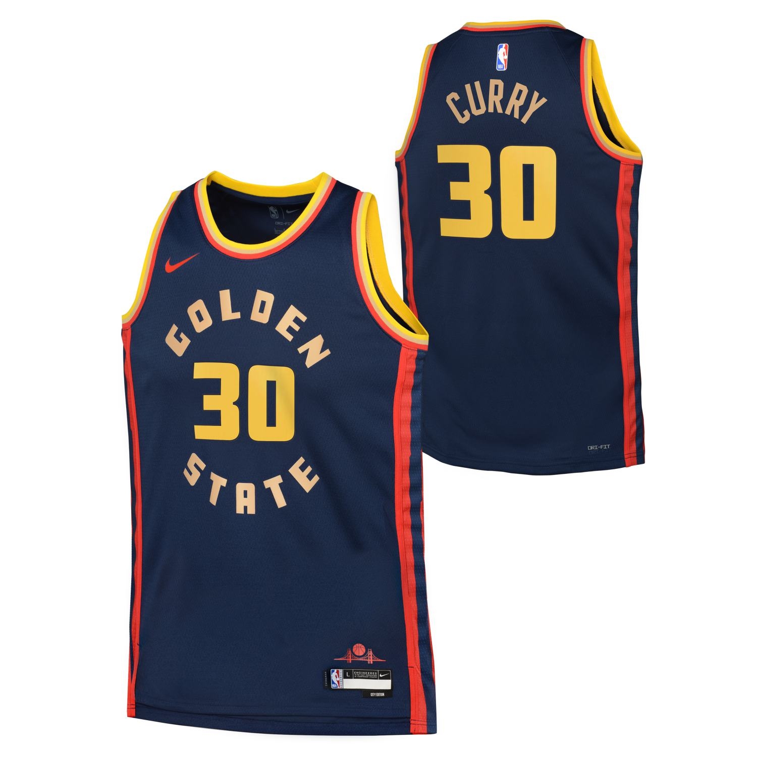 Stephen Curry #30 Golden State Warriors 2024-25 City Edition Nike Swingman NBA Trikot (YOUTH)