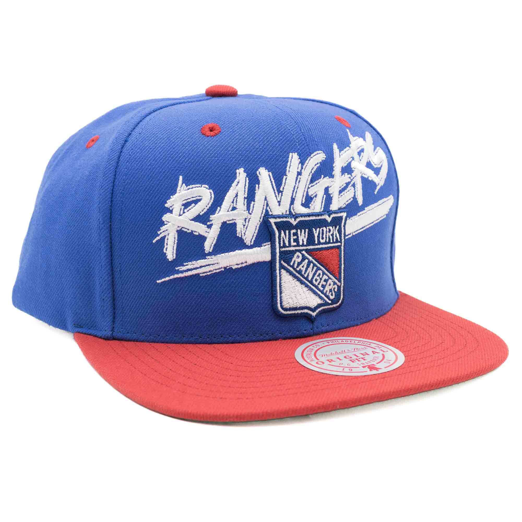 New York Rangers Transcript Mitchell & Ness Snapback NHL Cap