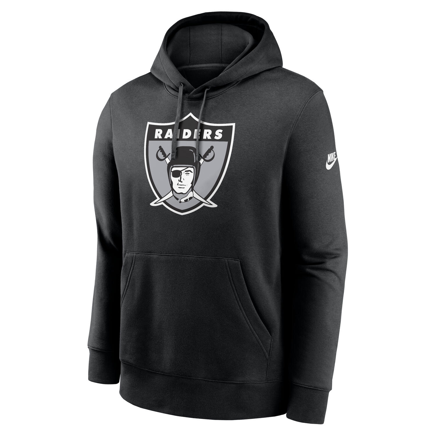 Las Vegas Raiders Throwback Nike Club NFL Hoodie Schwarz