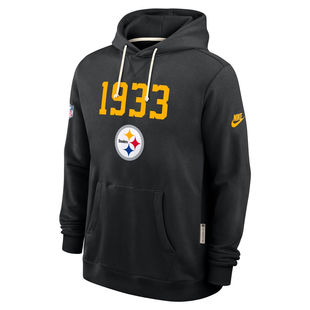 Pittsburgh Steelers 2025 NFL Sideline Nike Vintage Alternate Hoodie Schwarz