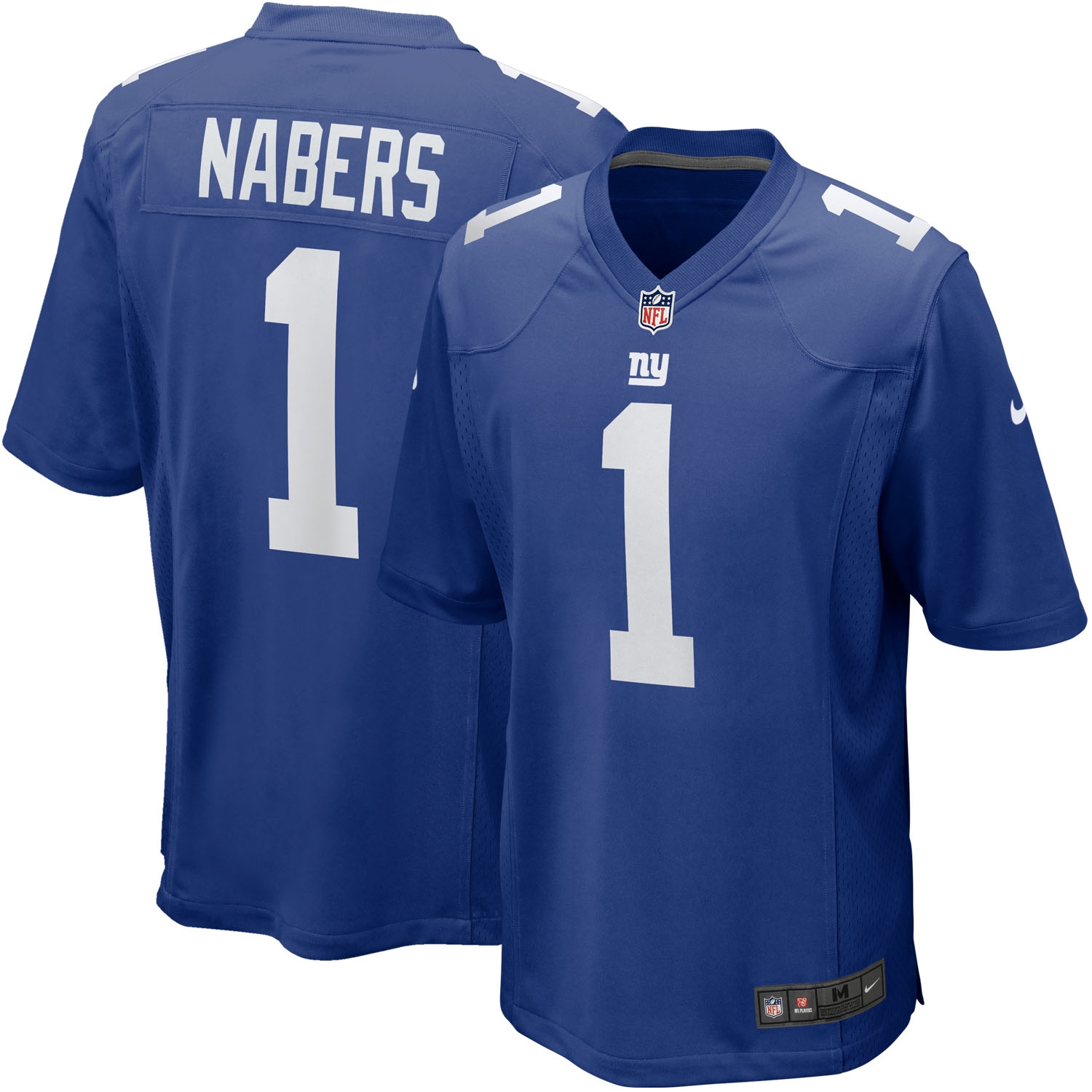 Malik Nabers #1 New York Giants Nike Game NFL Jersey Blue