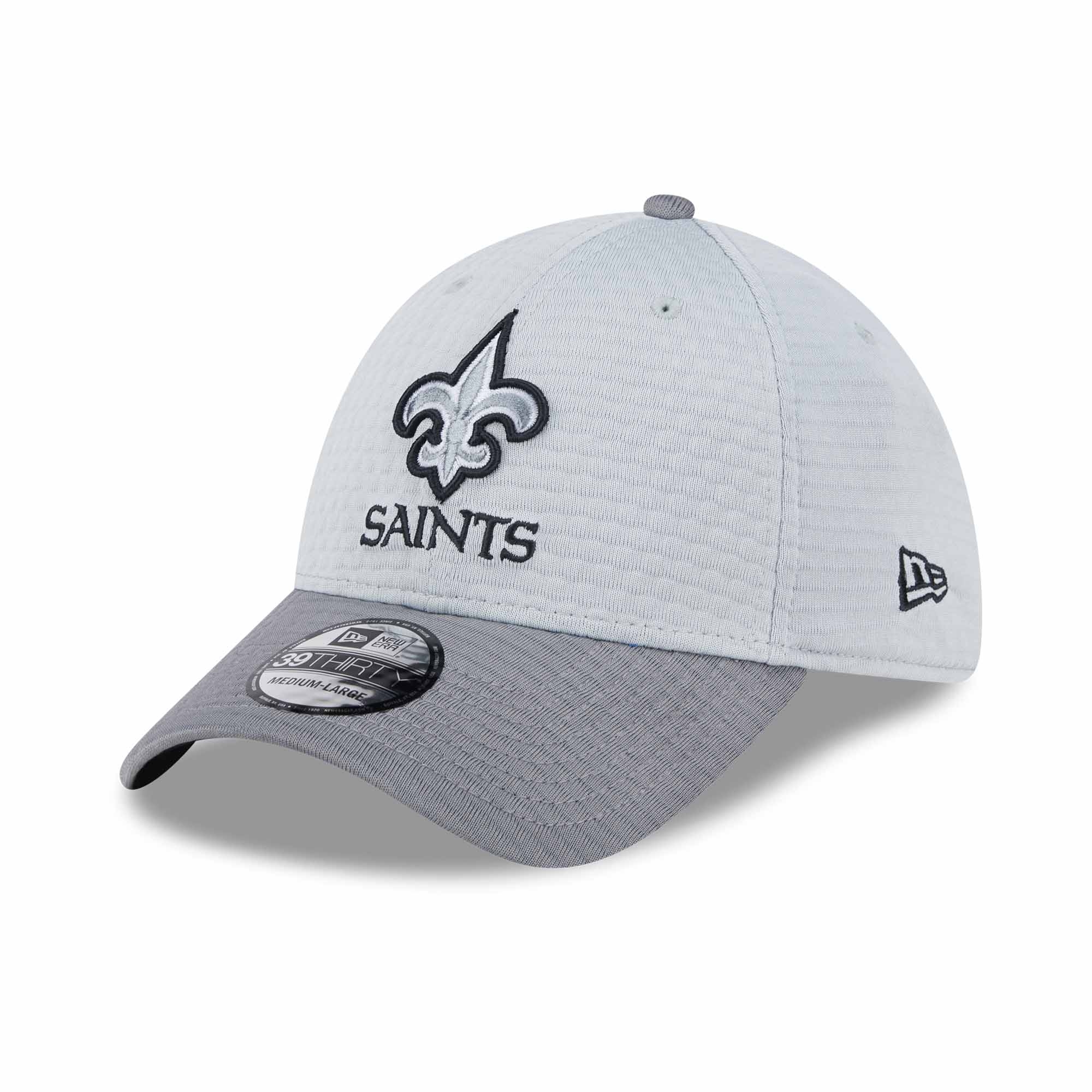 New Orleans Saints 2024 NFL Training Camp New Era 39THIRTY Flex Cap Grau