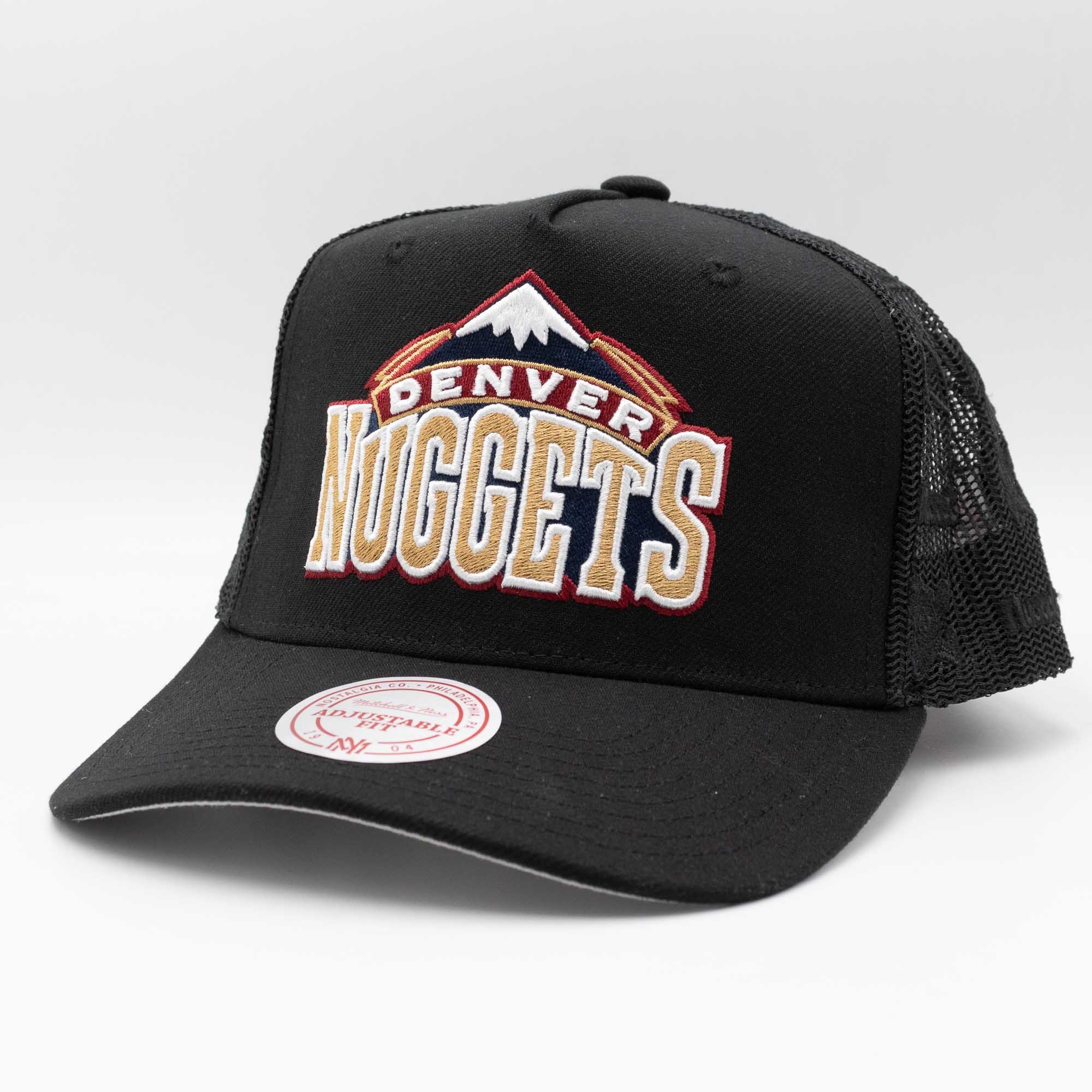 Denver Nuggets Mitchell & Ness Monogram NBA Trucker Cap Black