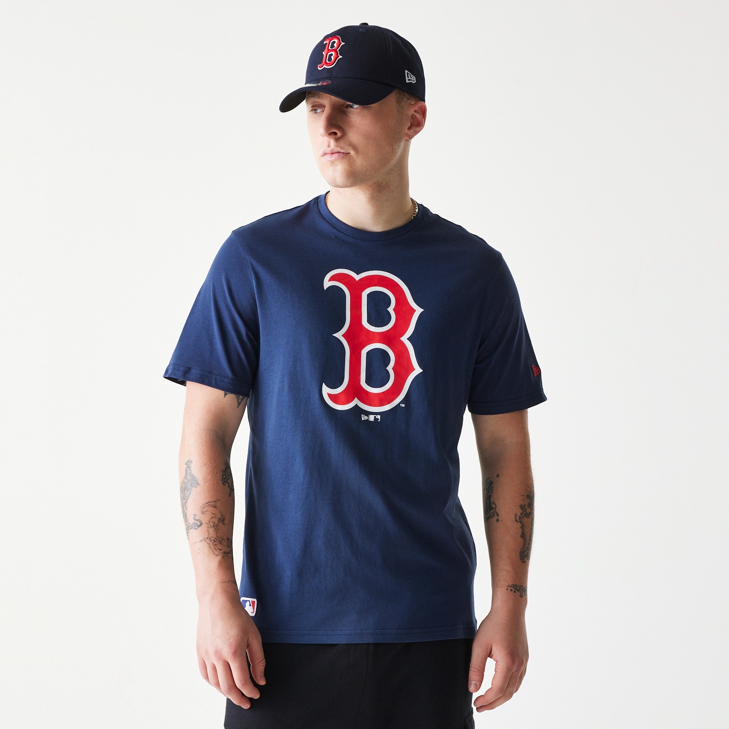 Boston Red Sox Team Logo New Era MLB T-Shirt Navy