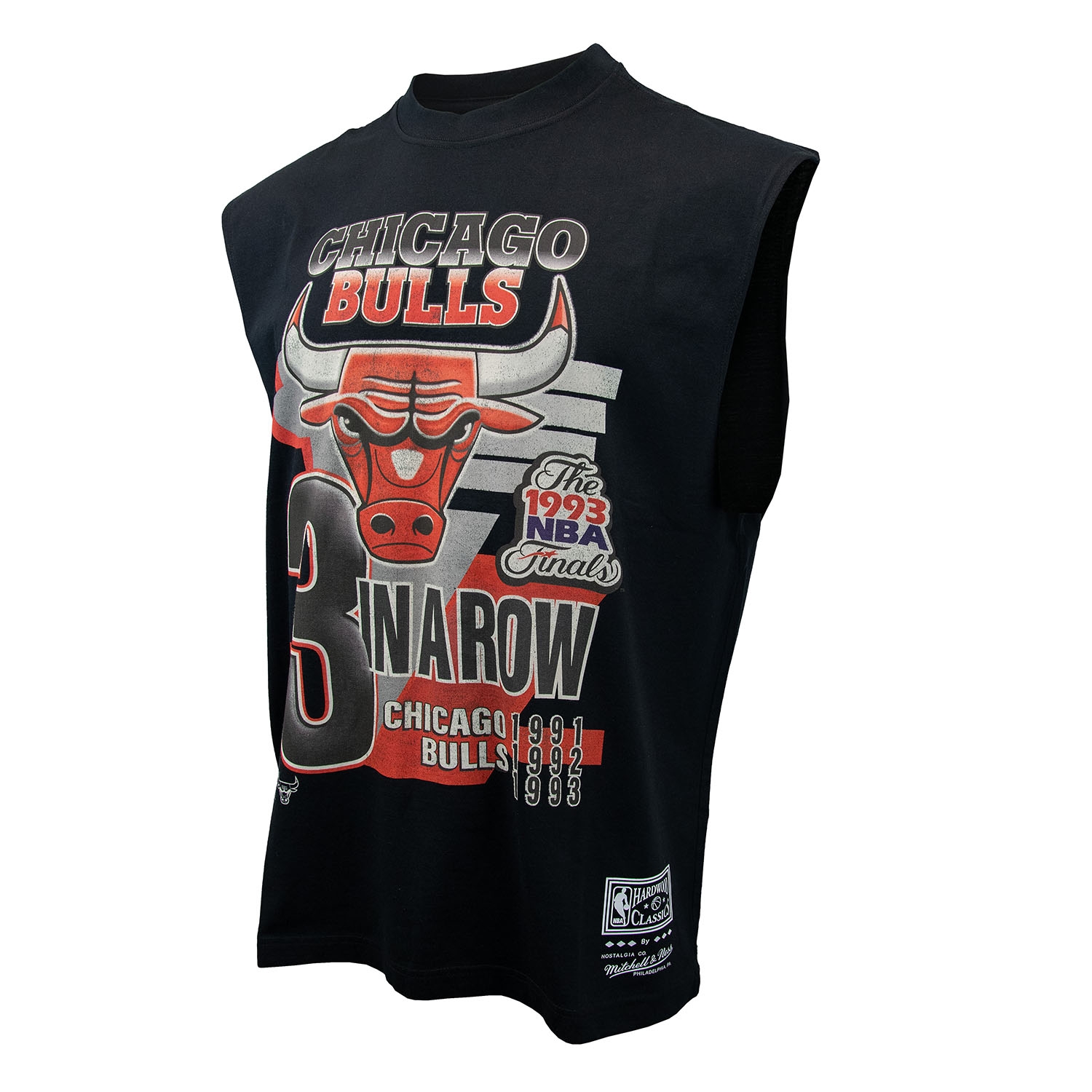 Chicago Bulls 3 In A Row Mitchell & Ness Muscle Tank Top Schwarz