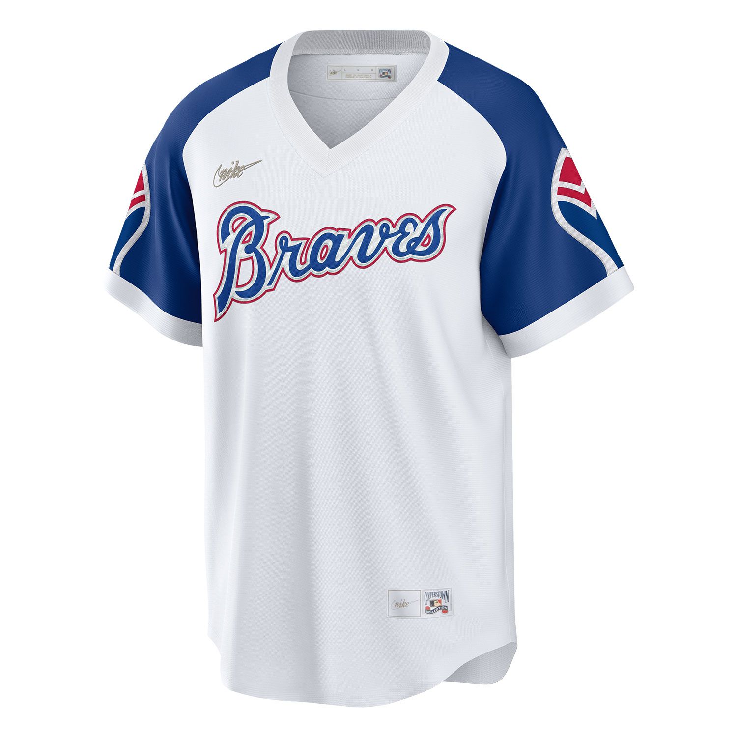 Atlanta Braves 1974 Cooperstown Nike MLB Trikot Weiß