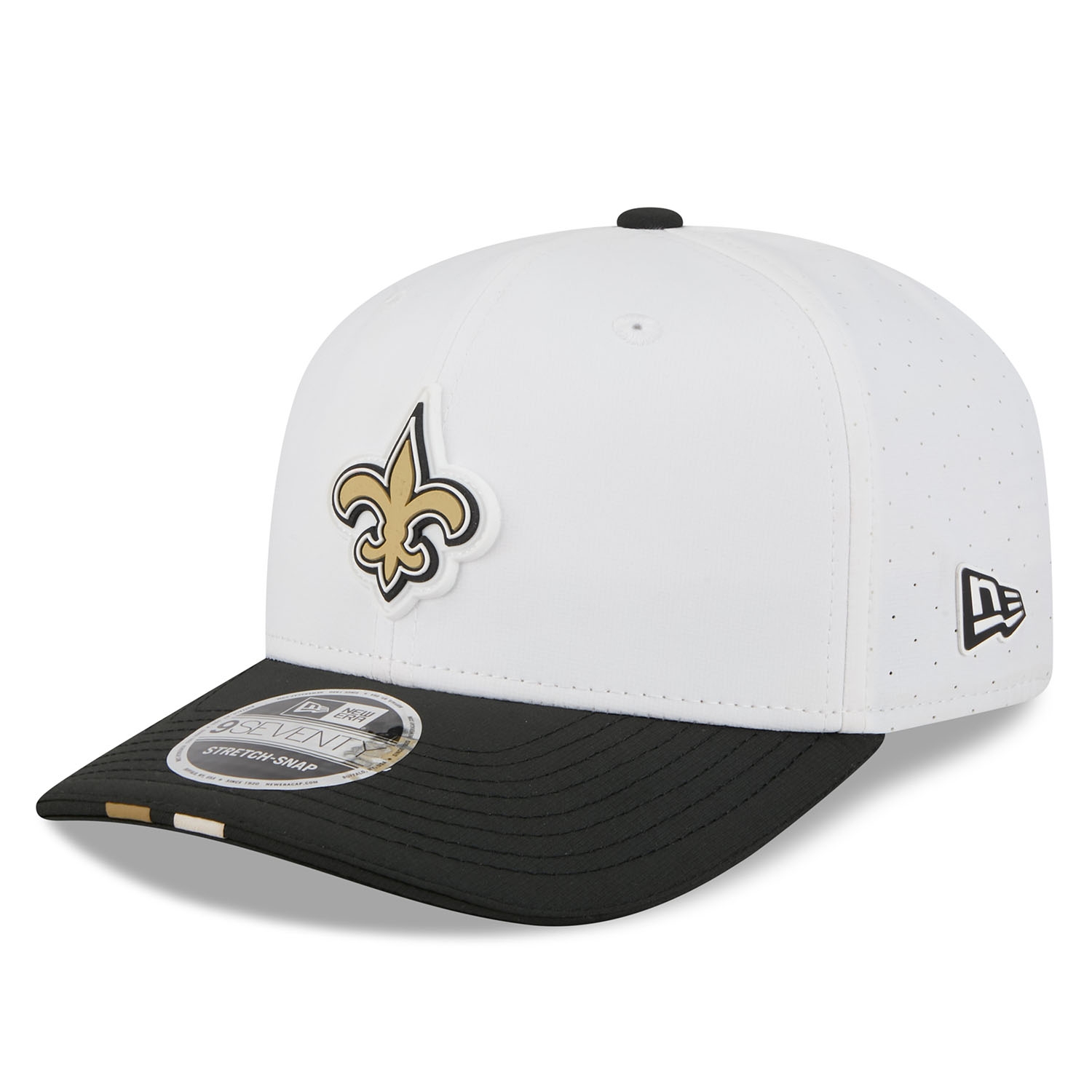New Orleans Saints 2025 NFL Training Camp New Era 9SEVENTY Stretch-Snap Cap OTC White