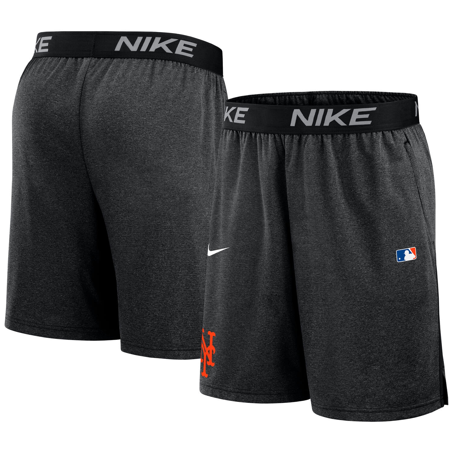 New York Mets 2025 MLB Authentic Collection Nike Shorts Schwarz