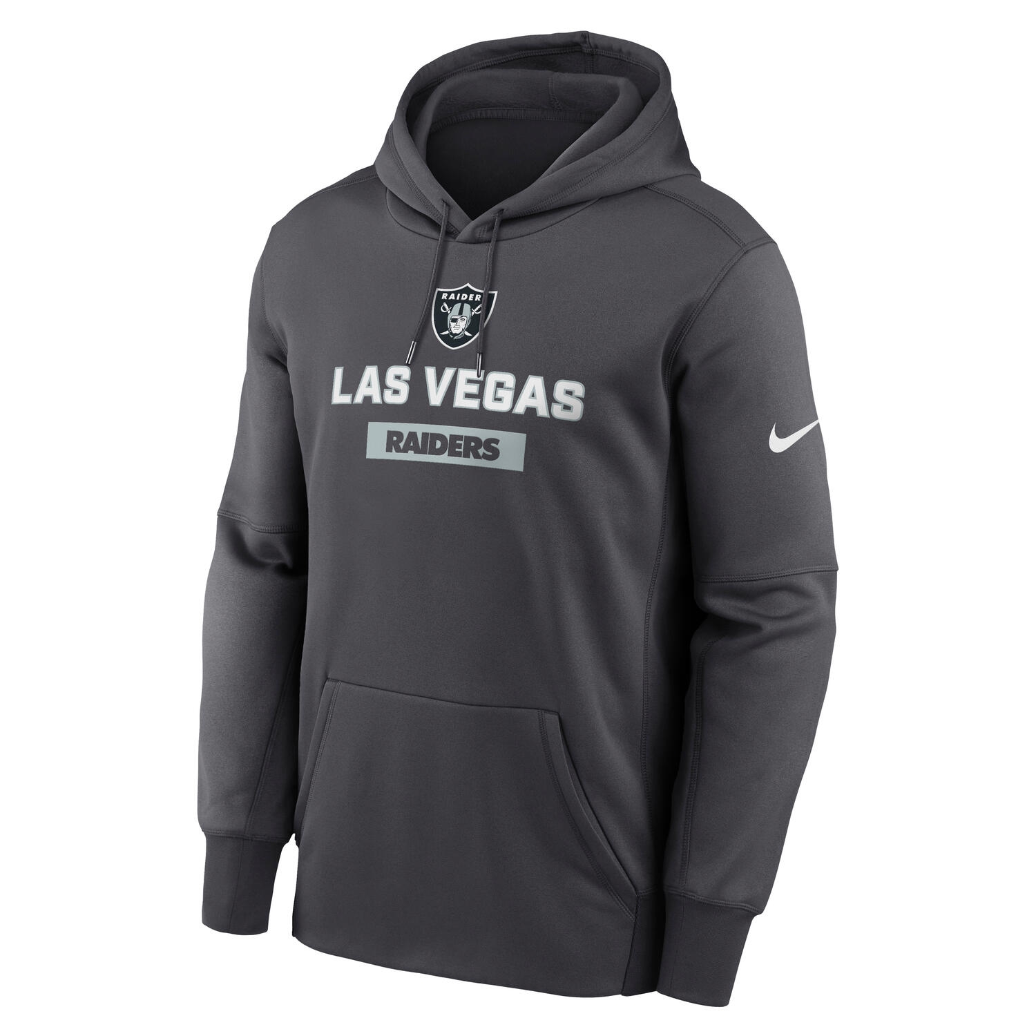 Las Vegas Raiders Toss Sweep Therma-FIT NFL Hoodie Dunkelgrau