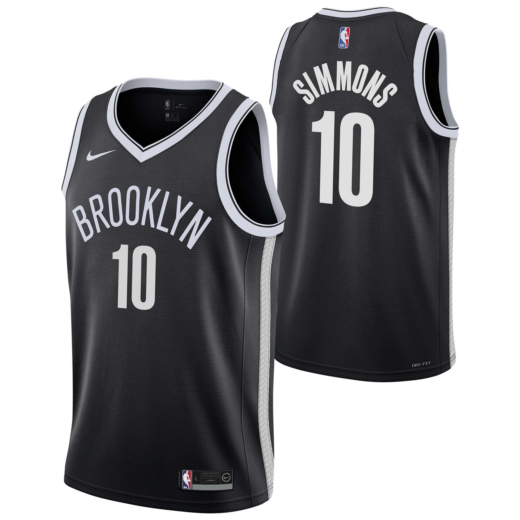 Ben Simmons #10 Brooklyn Nets Nike Icon Swingman NBA Trikot (YOUTH)