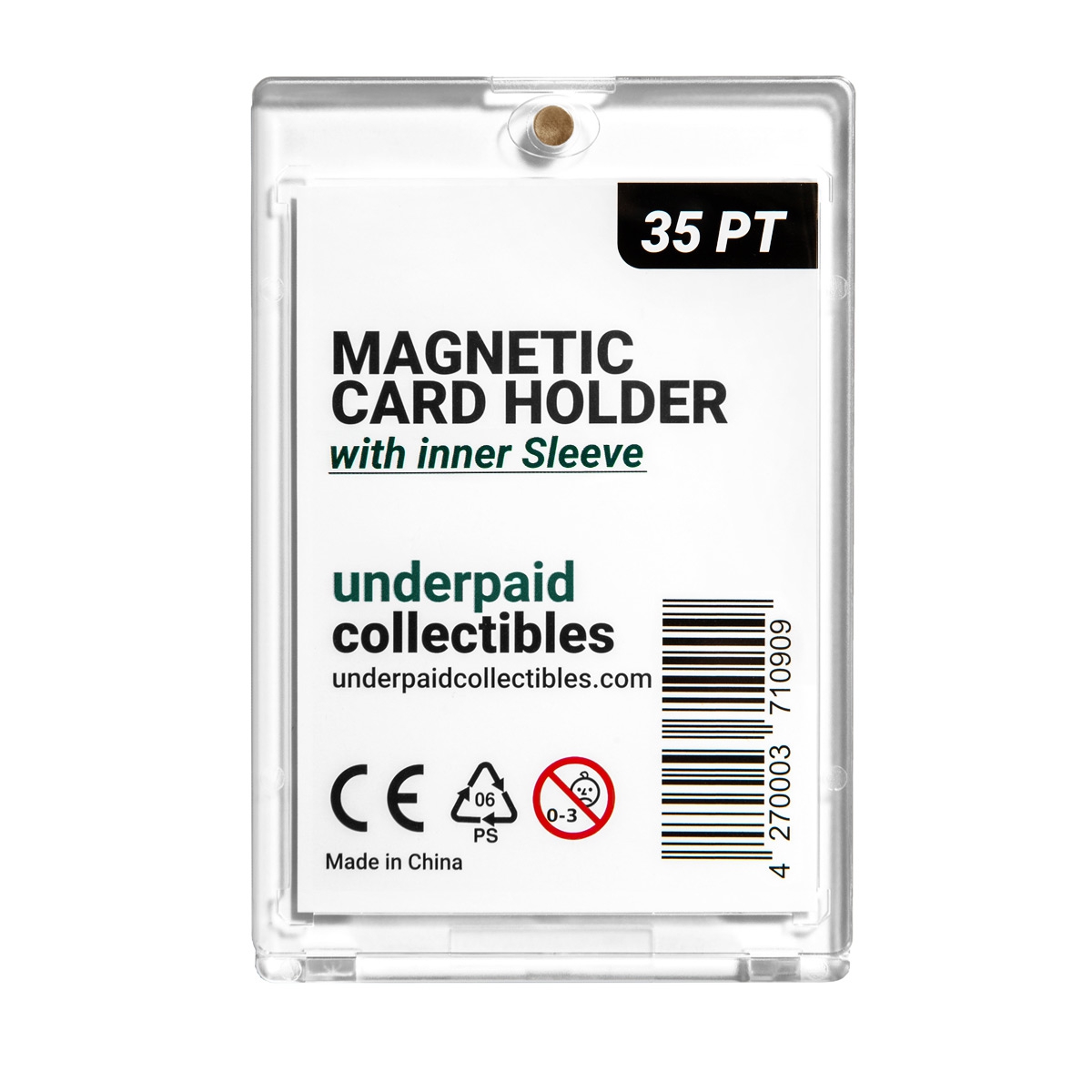 underpaidcollectibles Magnetic Card Holder - 35 pt with inner Sleeve