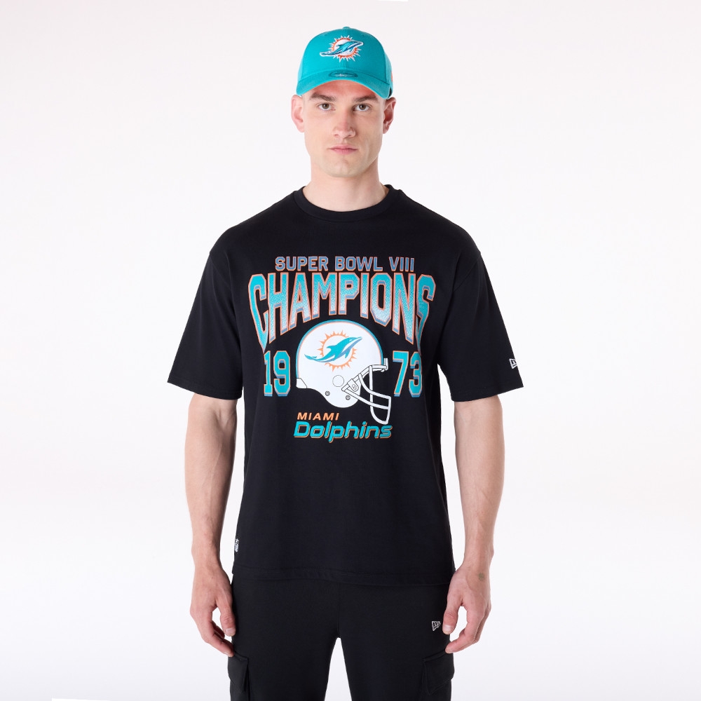Miami Dolphins Super Bowl VIII Champs Oversized NFL T-Shirt Schwarz