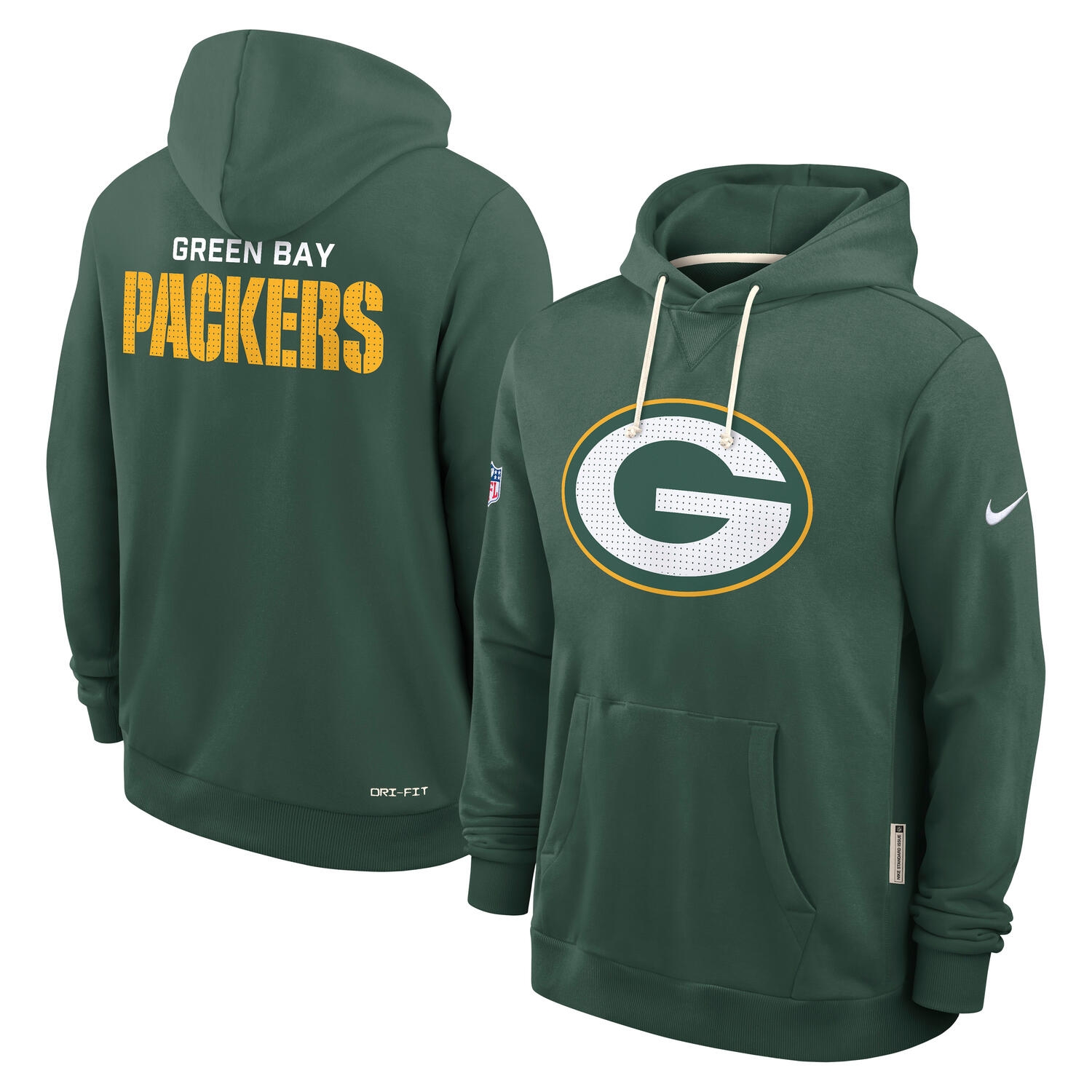 Green Bay Packers 2025 NFL Sideline Nike Standard Issue Hoodie Grün