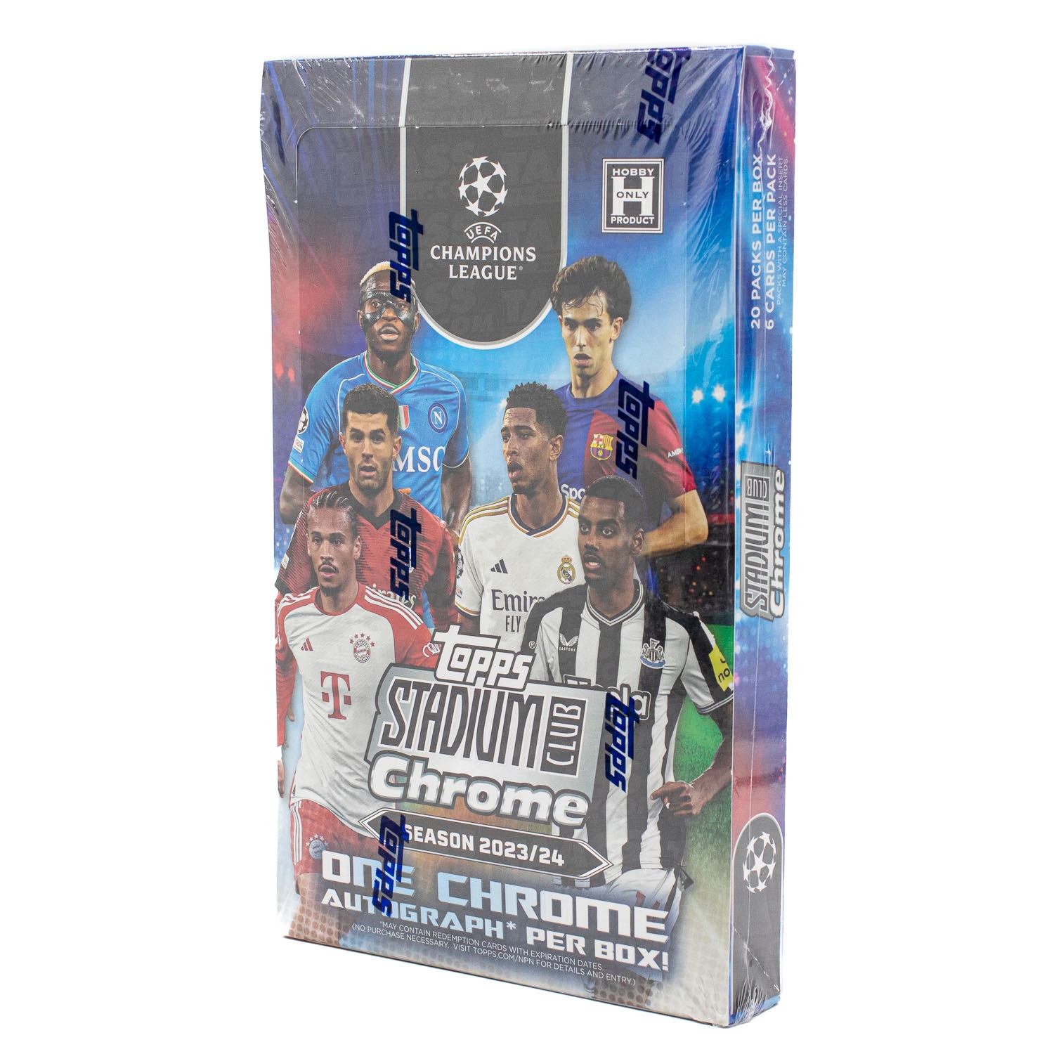 2023/24 Topps Stadium Club Chrome UEFA Champions League Soccer Hobby Box