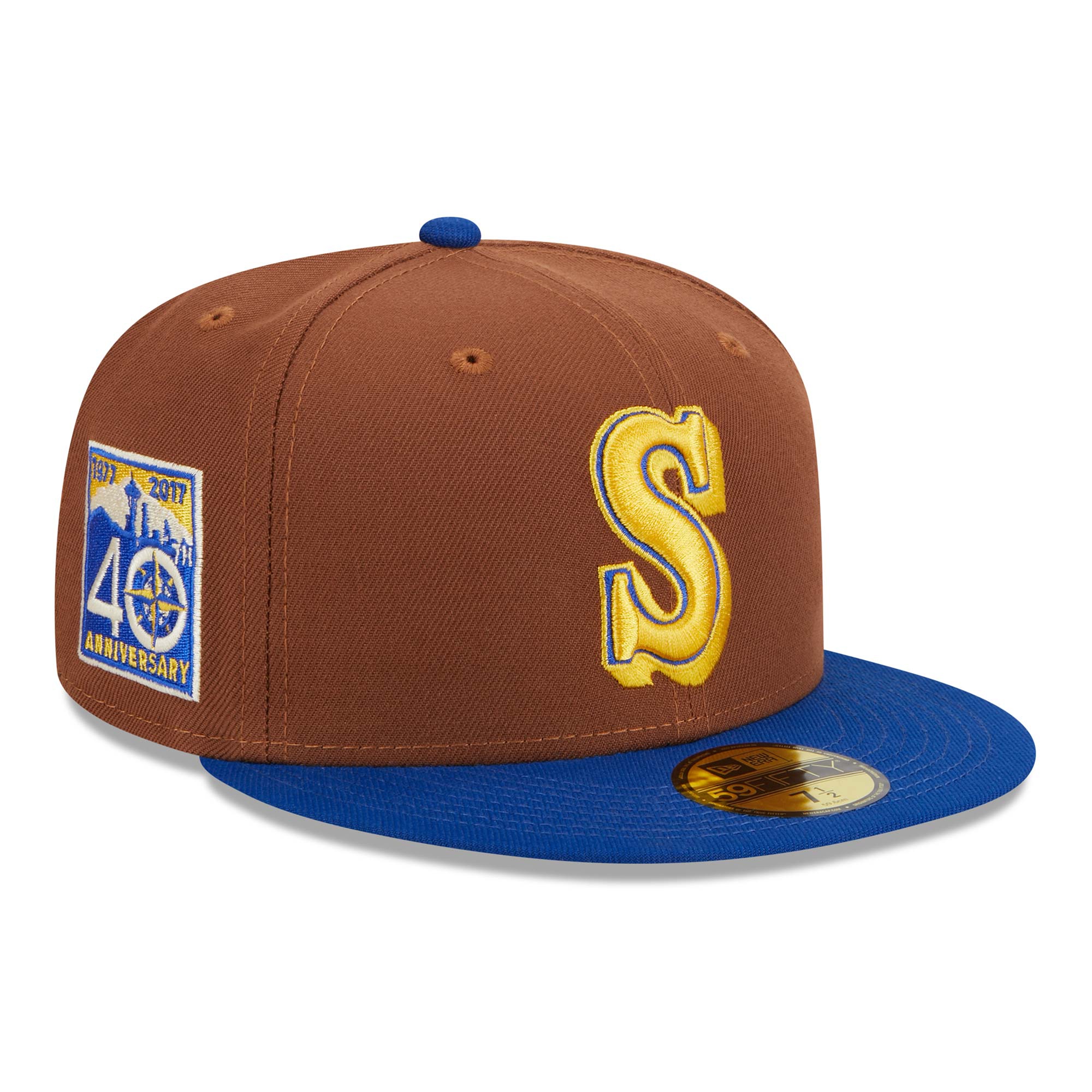 Seattle Mariners Harvest New Era 59FIFTY Fitted MLB Cap Braun