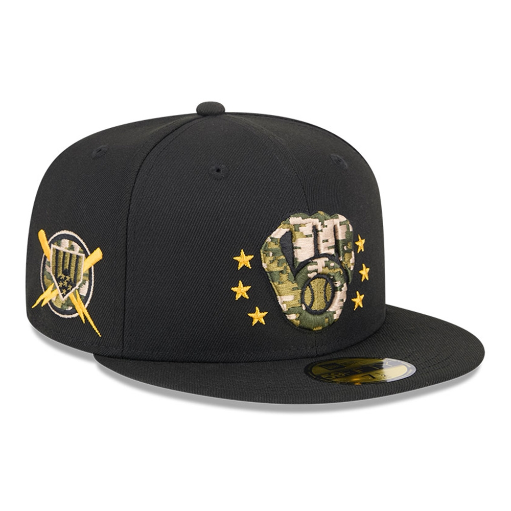 Milwaukee Brewers 2024 MLB Authentic Armed Forces New Era 59FIFTY Fitted Cap