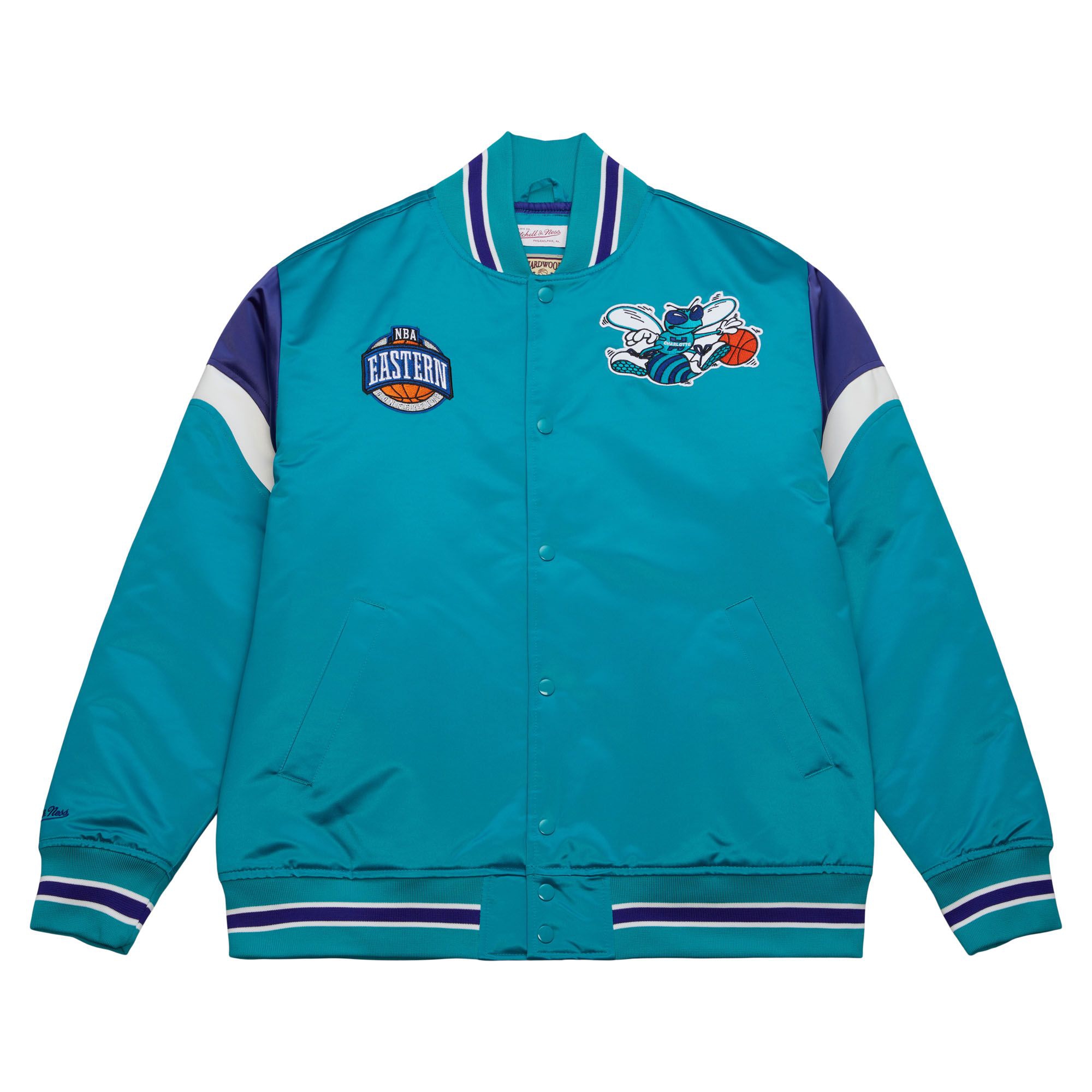 Charlotte Hornets Mitchell & Ness Heavyweight Satin NBA Jacke