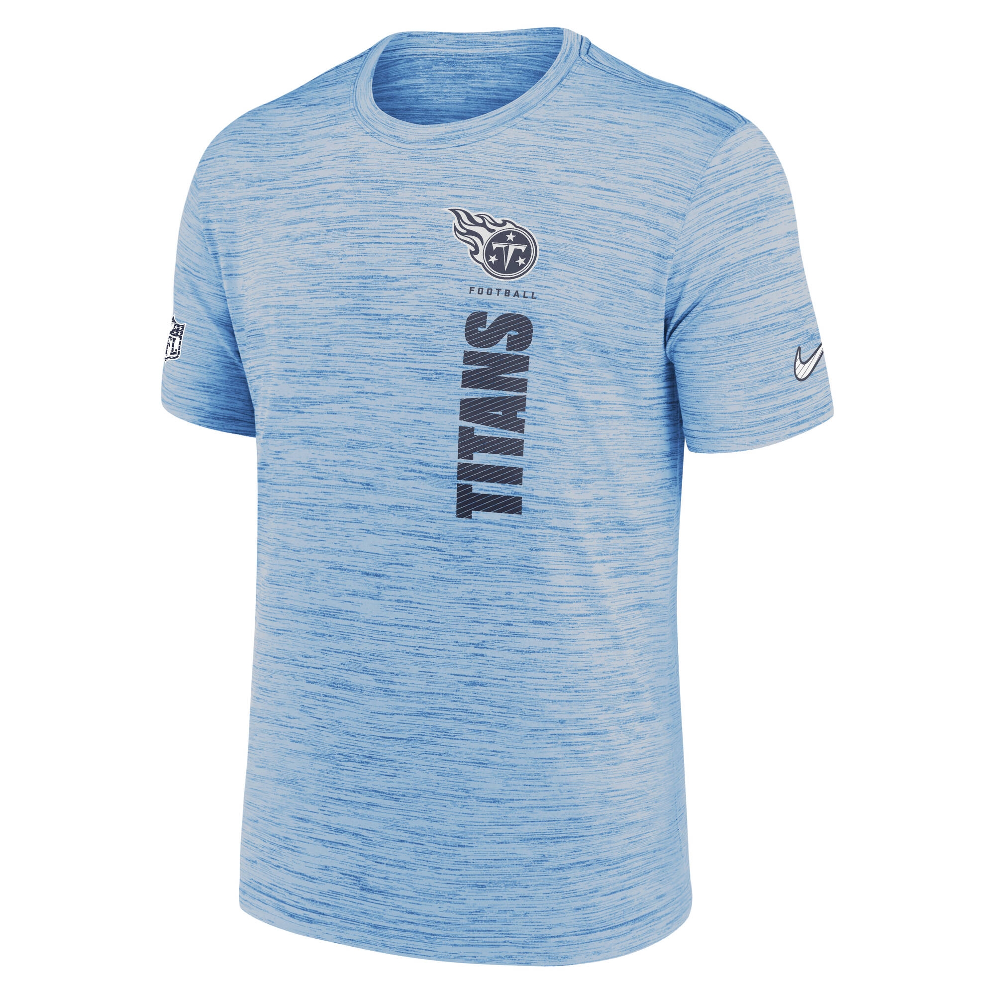 Tennessee Titans 2024 NFL Sideline Nike Velocity Performance T-Shirt Blau