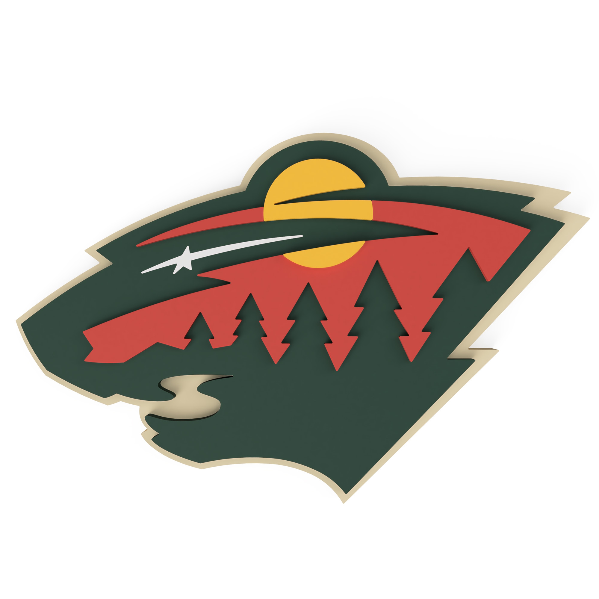 Minnesota Wild NHL 3D Foam Logo Schild