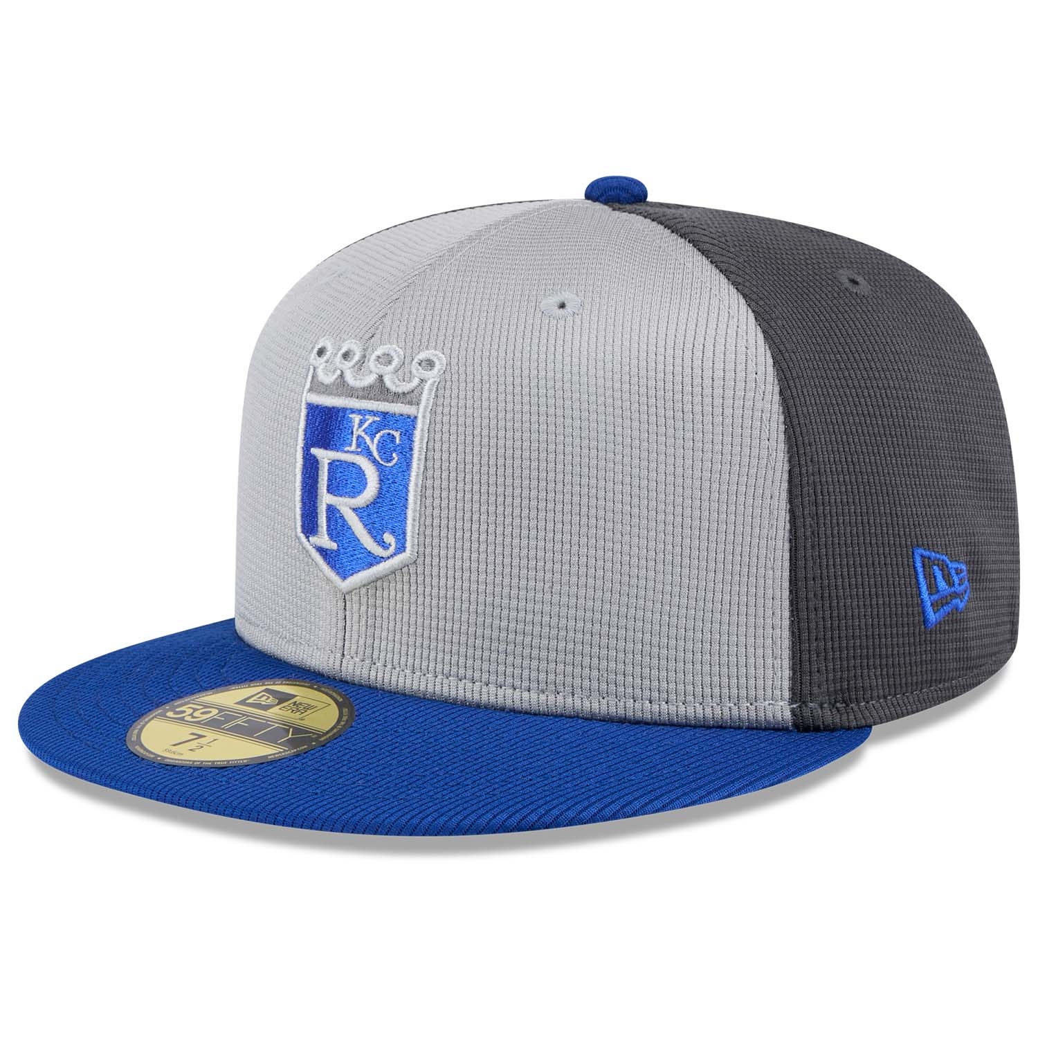 Kansas City Royals Colorway 2025 MLB Batting Practice 59FIFTY Fitted Cap Grau