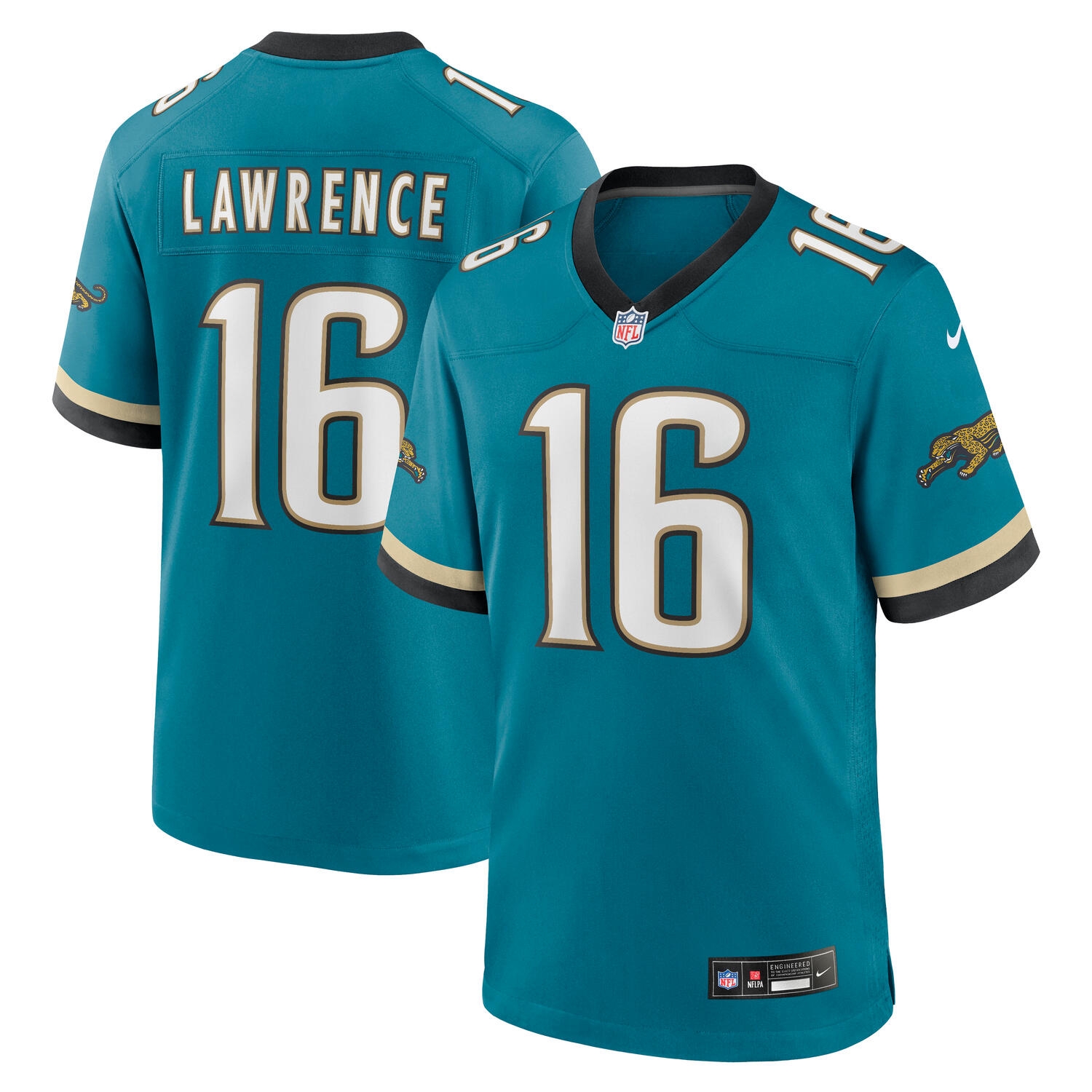 Trevor Lawrence #16 Jacksonville Jaguars Classic Nike Game NFL Trikot Türkis