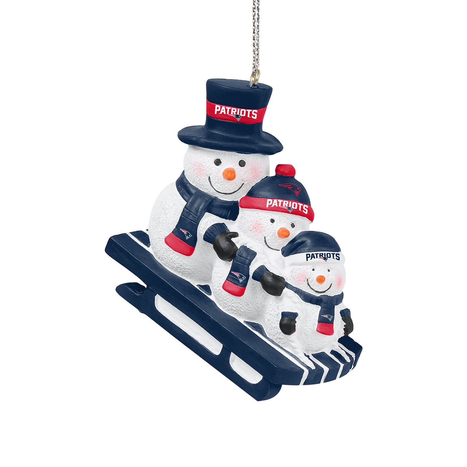 New England Patriots NFL Sledding Snowmen Weihnachtsanhänger