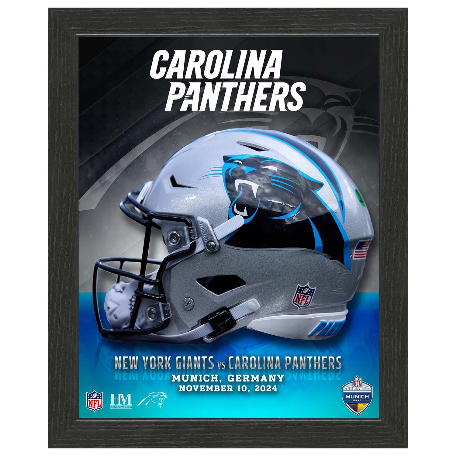 2024 NFL Munich Game Carolina Panthers Gerahmtes Bild