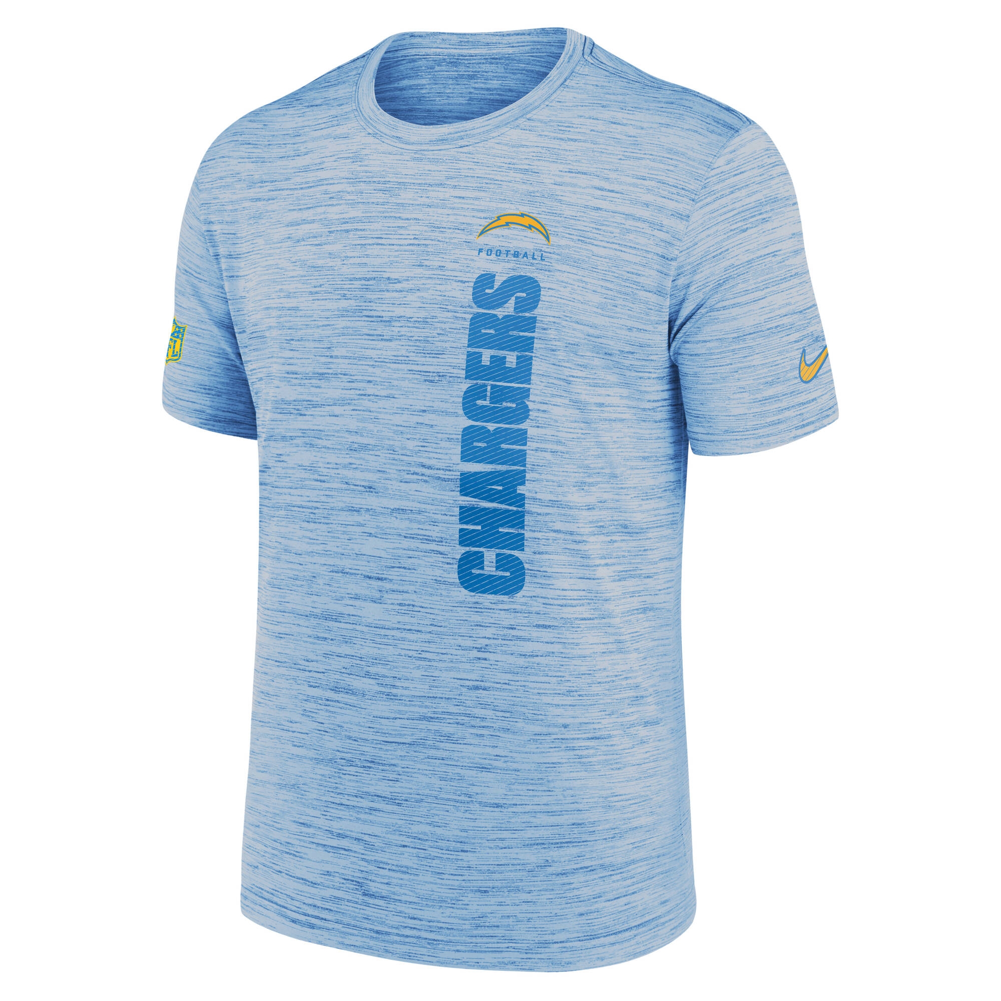Los Angeles Chargers 2024 NFL Sideline Nike Velocity Performance T-Shirt Blau