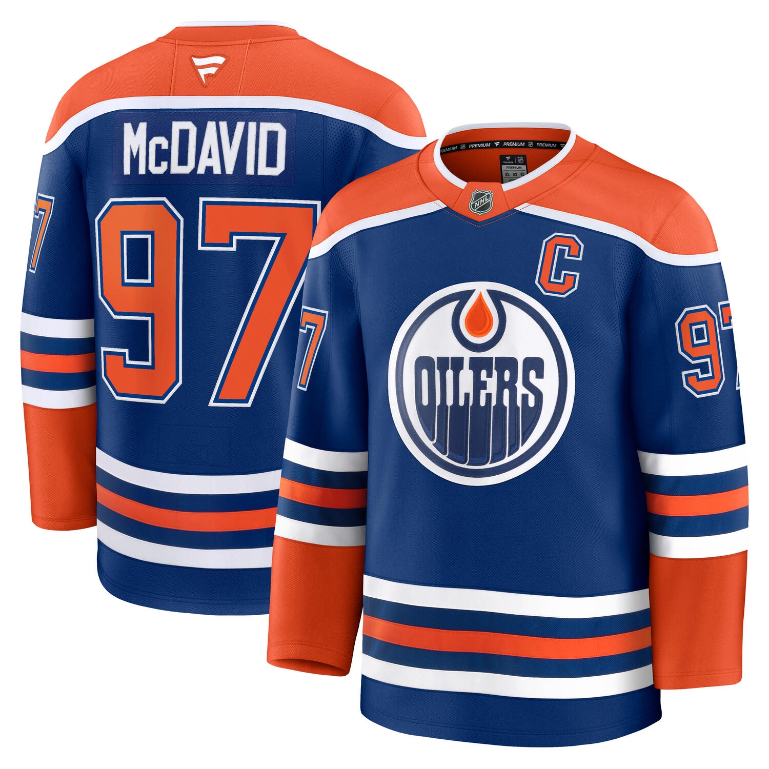 Connor McDavid #97 Edmonton Oilers Premium NHL Trikot Home Blau