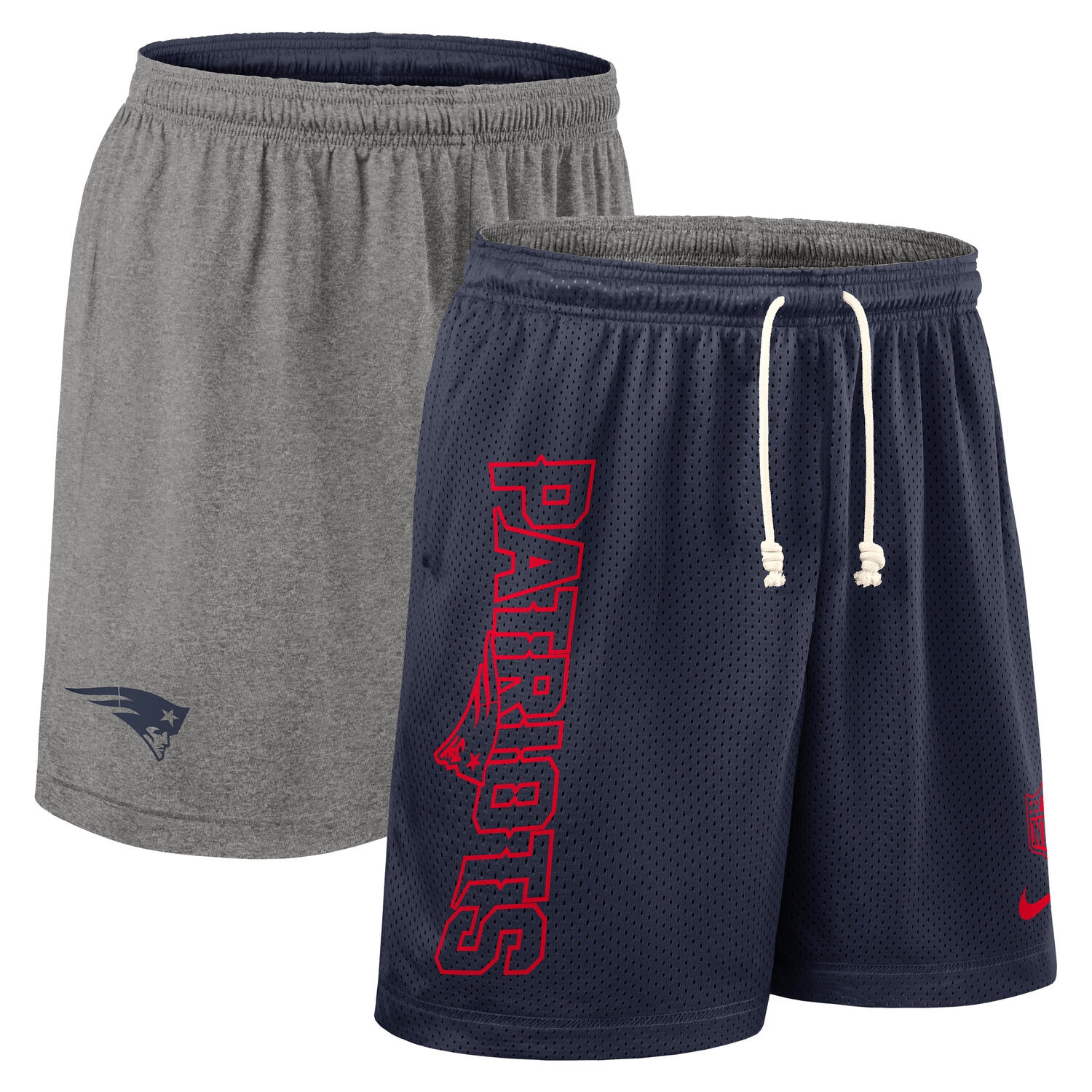 New England Patriots 2025 NFL Sideline Reversible Mesh Nike Dri-FIT Shorts Navy