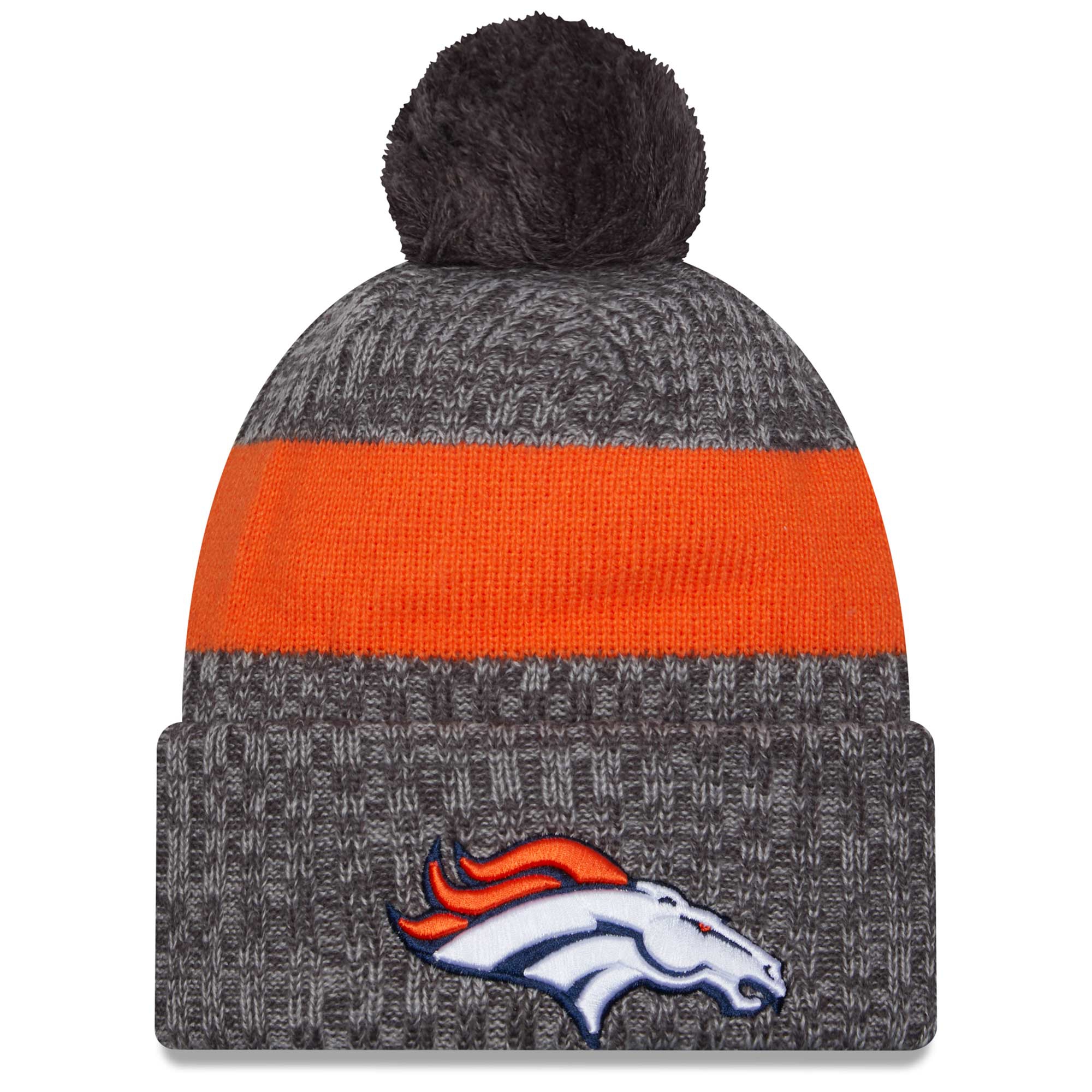 Denver Broncos Gray 2023 NFL Sideline New Era Sport Knit Wintermütze