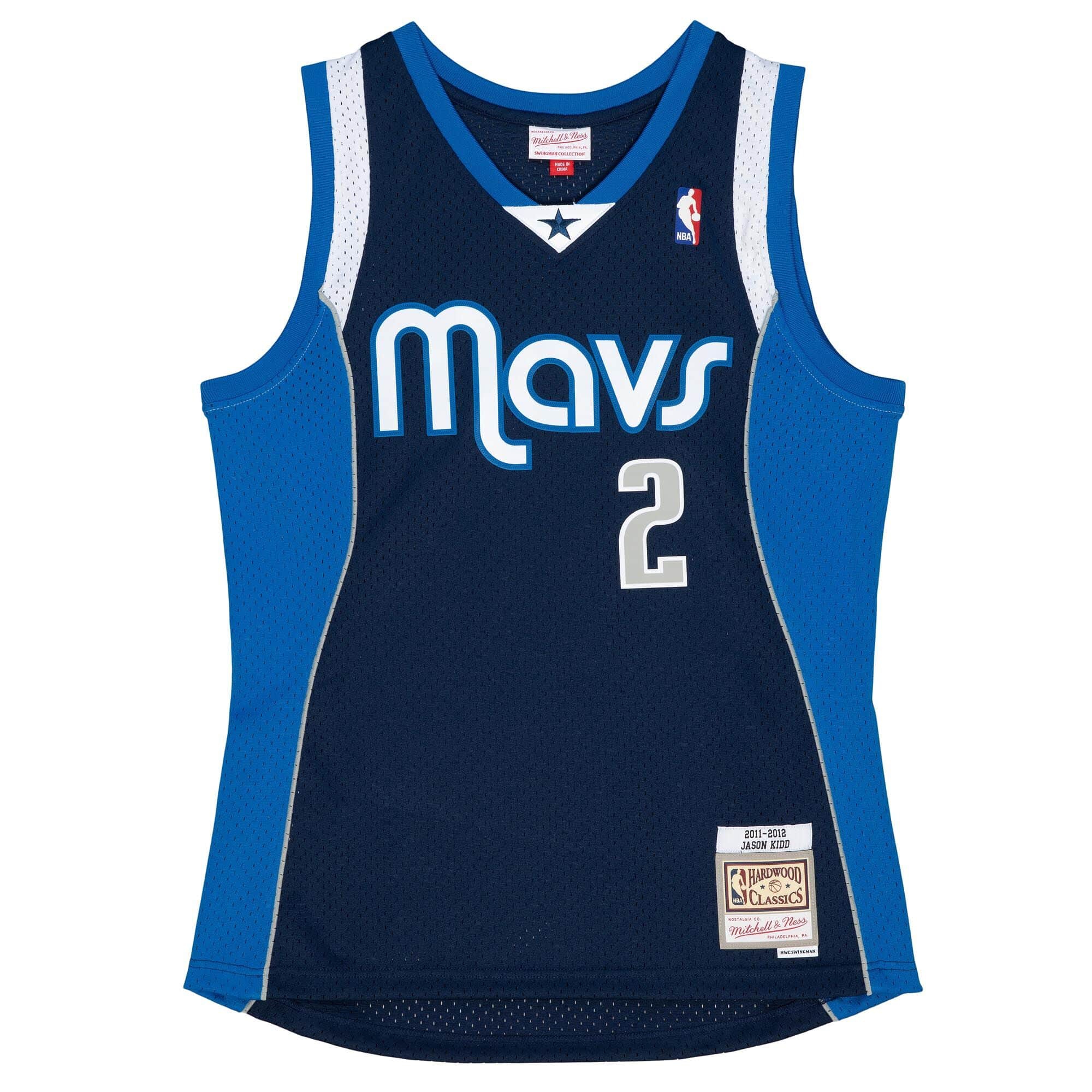 Jason Kidd #2 Dallas Mavericks 2011-12 Mitchell & Ness Swingman NBA Trikot Navy