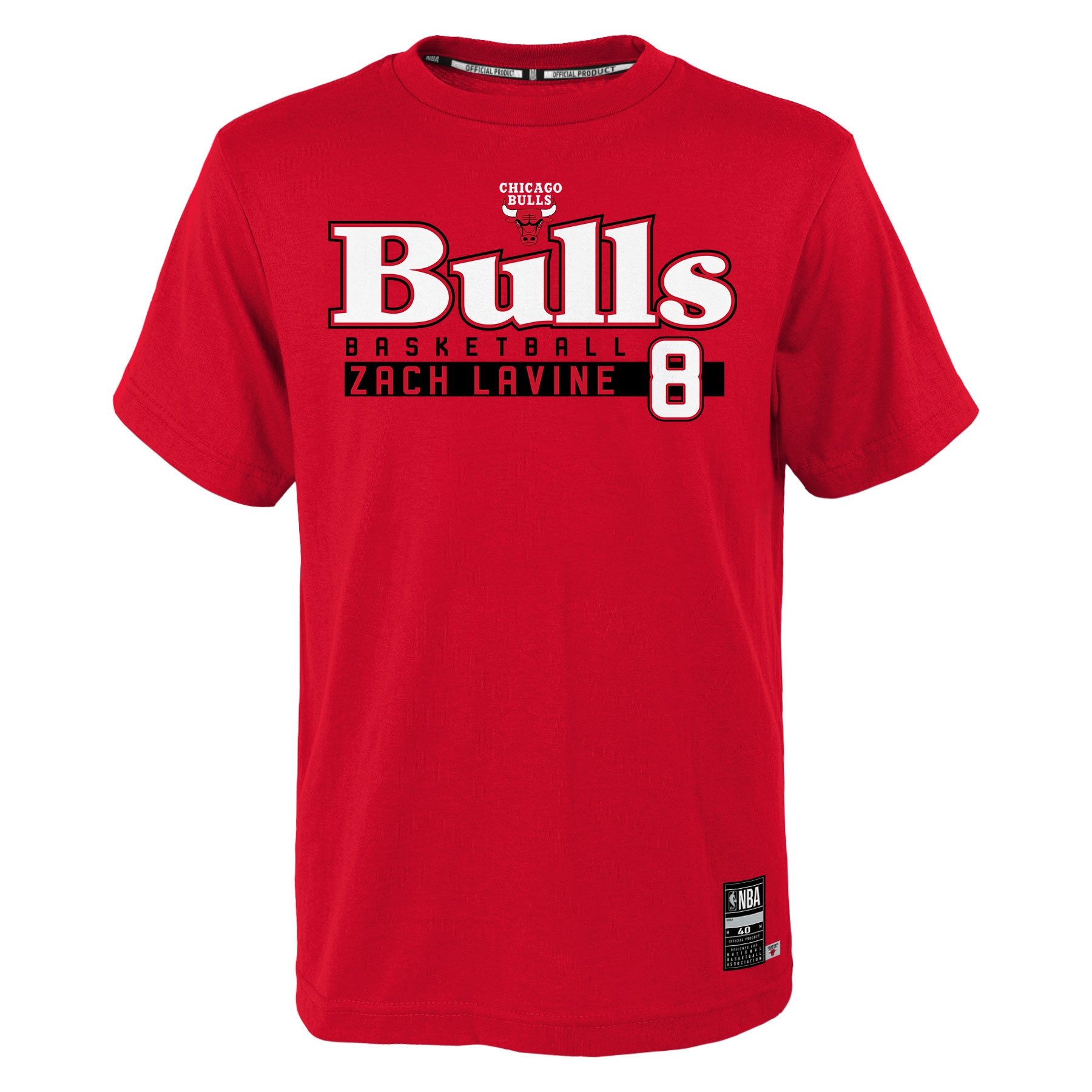 Zach Lavine #8 Chicago Bulls Glow Up NBA T-Shirt Red