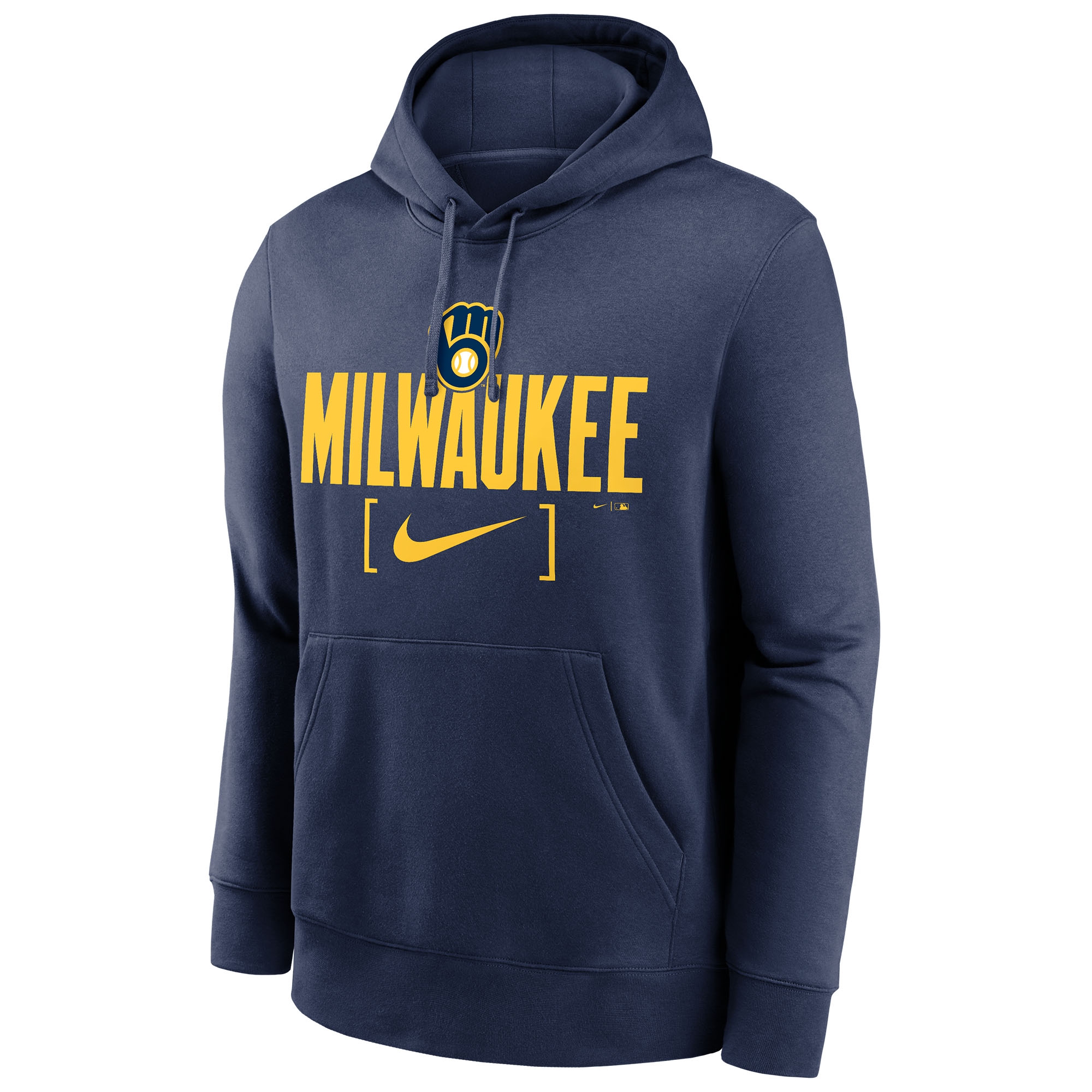 Milwaukee Brewers Nike Club Slack MLB Hoodie Navy