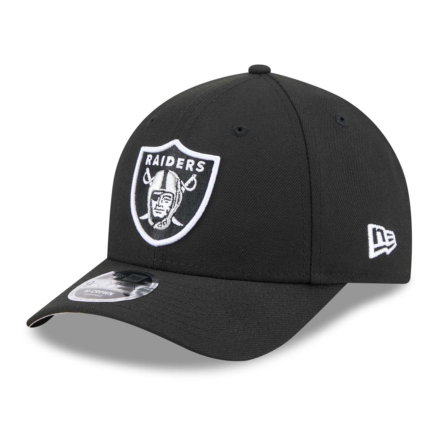 Las Vegas Raiders NFL Team Logo New Era 9FORTY M-Crown Snapback Cap Schwarz