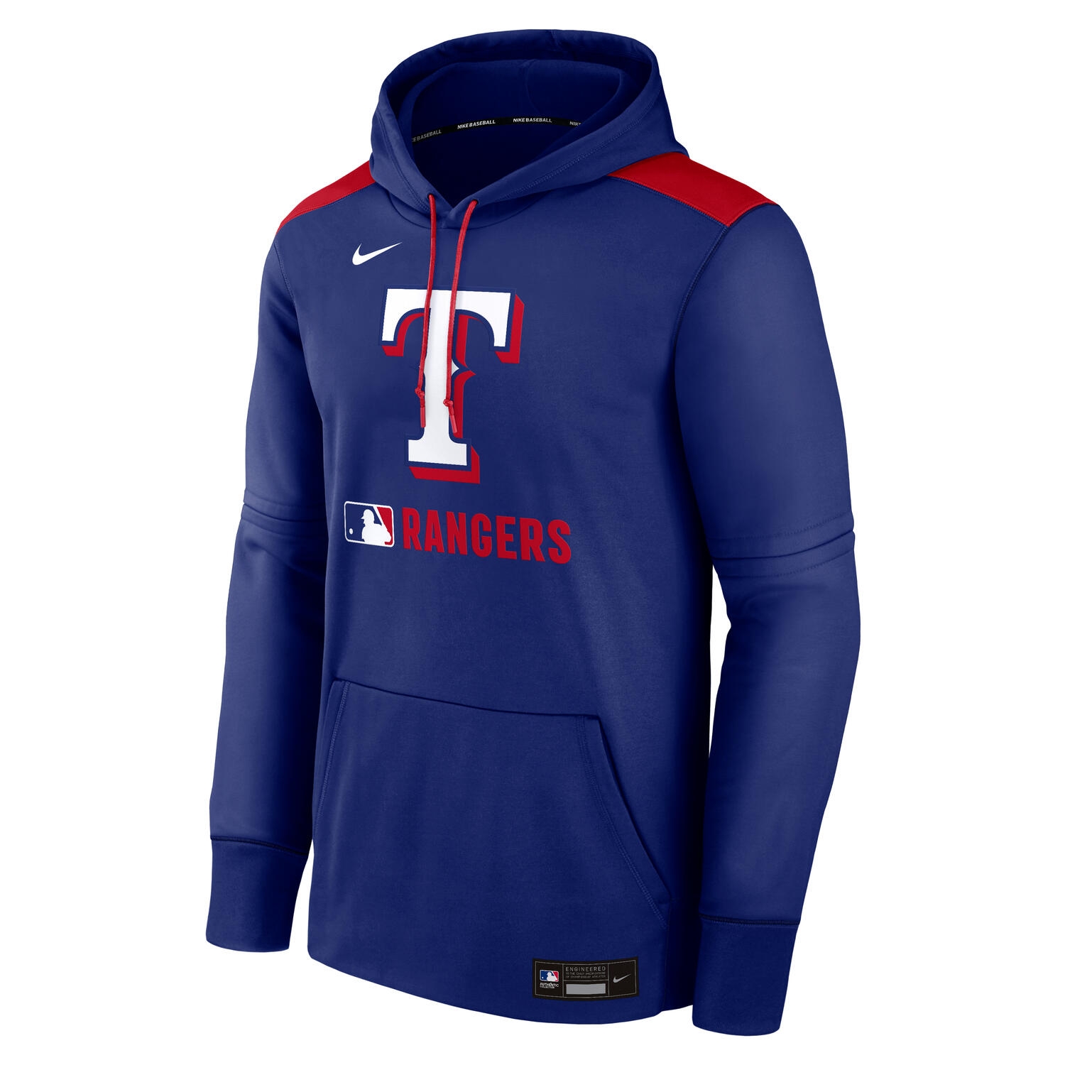 Texas Rangers 2025 MLB Authentic Performance Therma Hoodie Blau