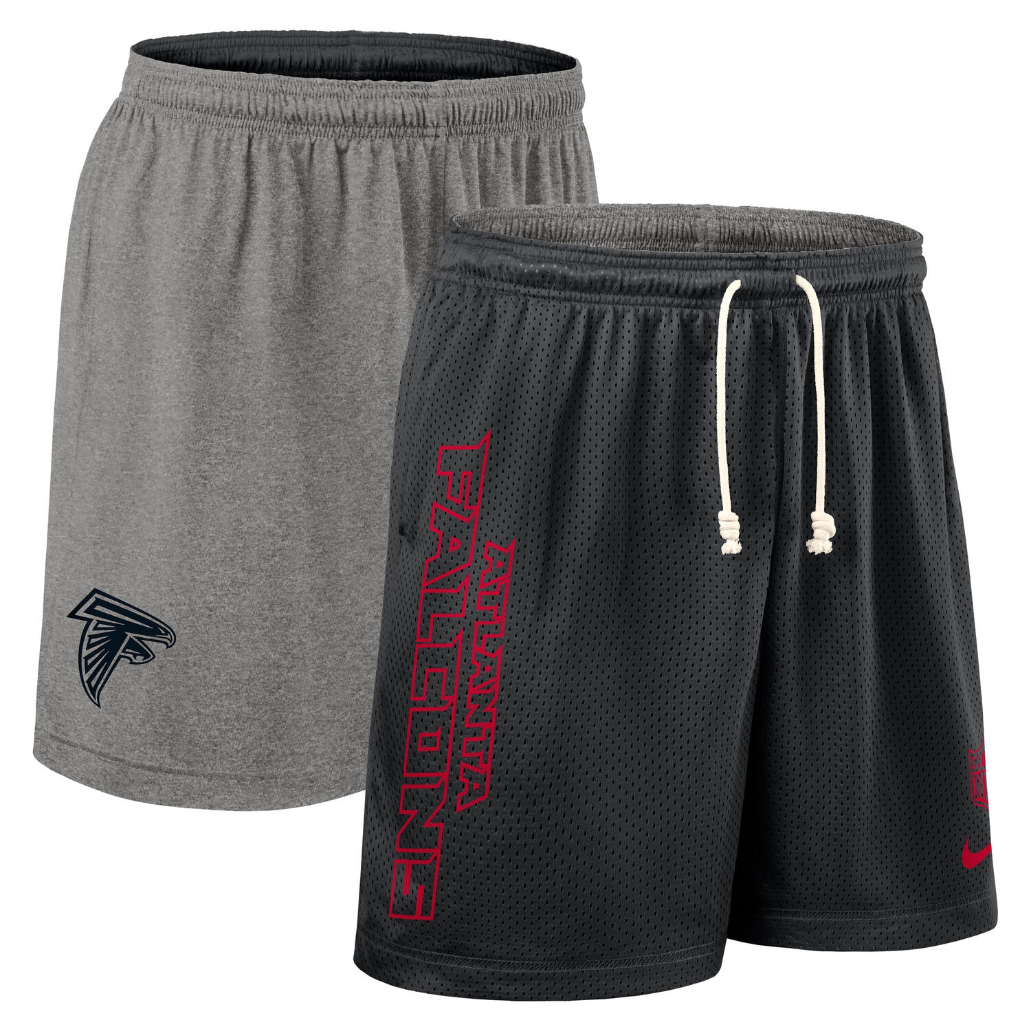 Atlanta Falcons 2025 NFL Sideline Reversible Mesh Nike Dri-FIT Shorts Schwarz