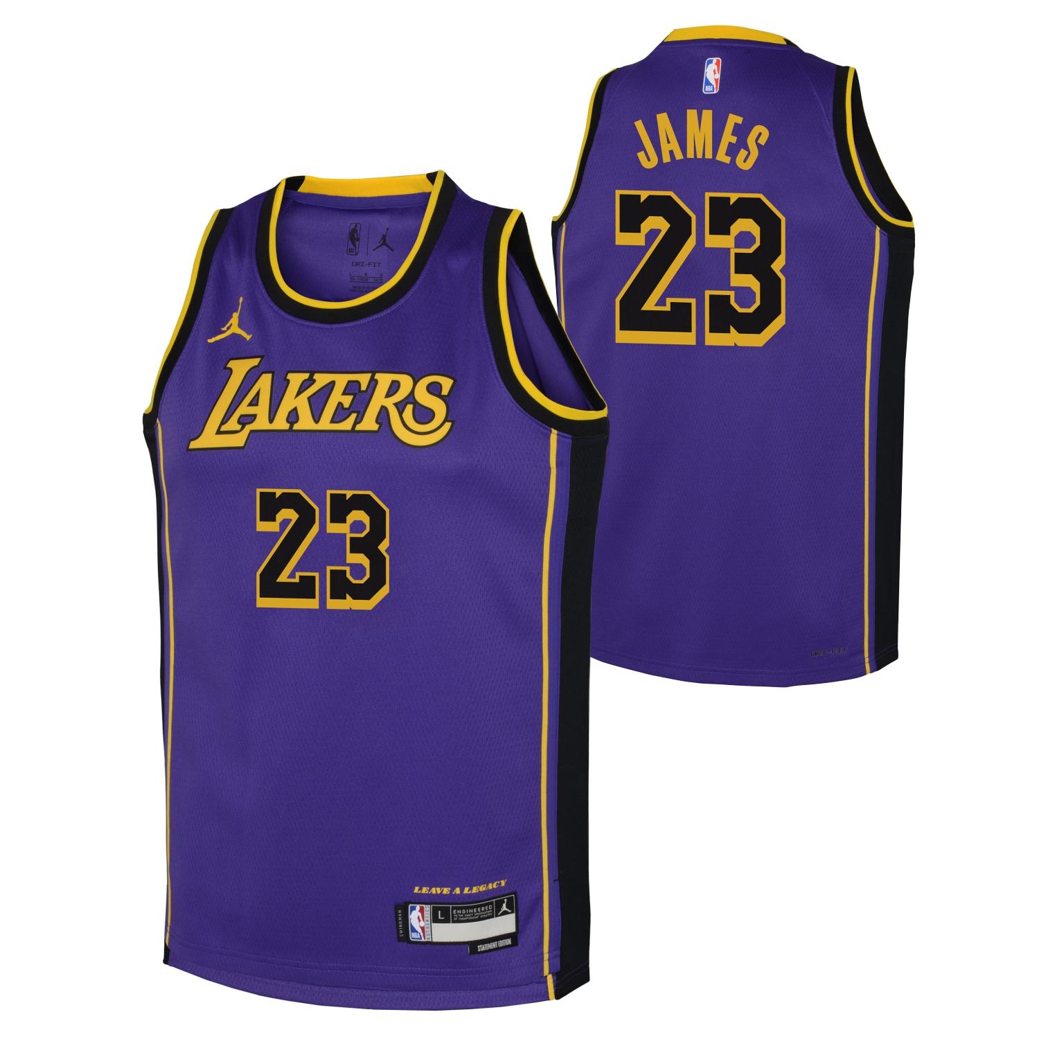 LeBron James #23 Los Angeles Lakers Jordan Swingman NBA Trikot Lila (YOUTH)