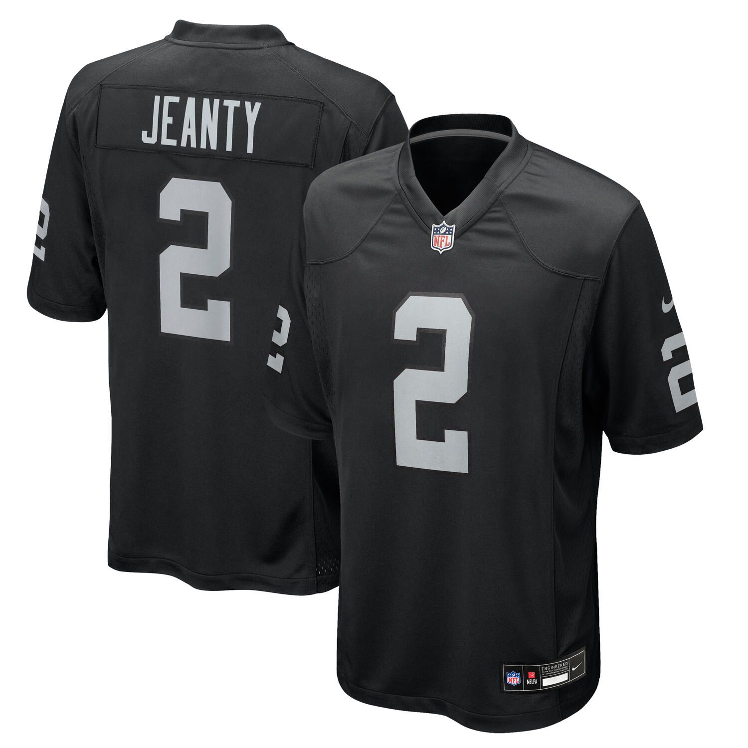 Ashton Jeanty #2 Las Vegas Raiders Nike Game NFL Jersey Black