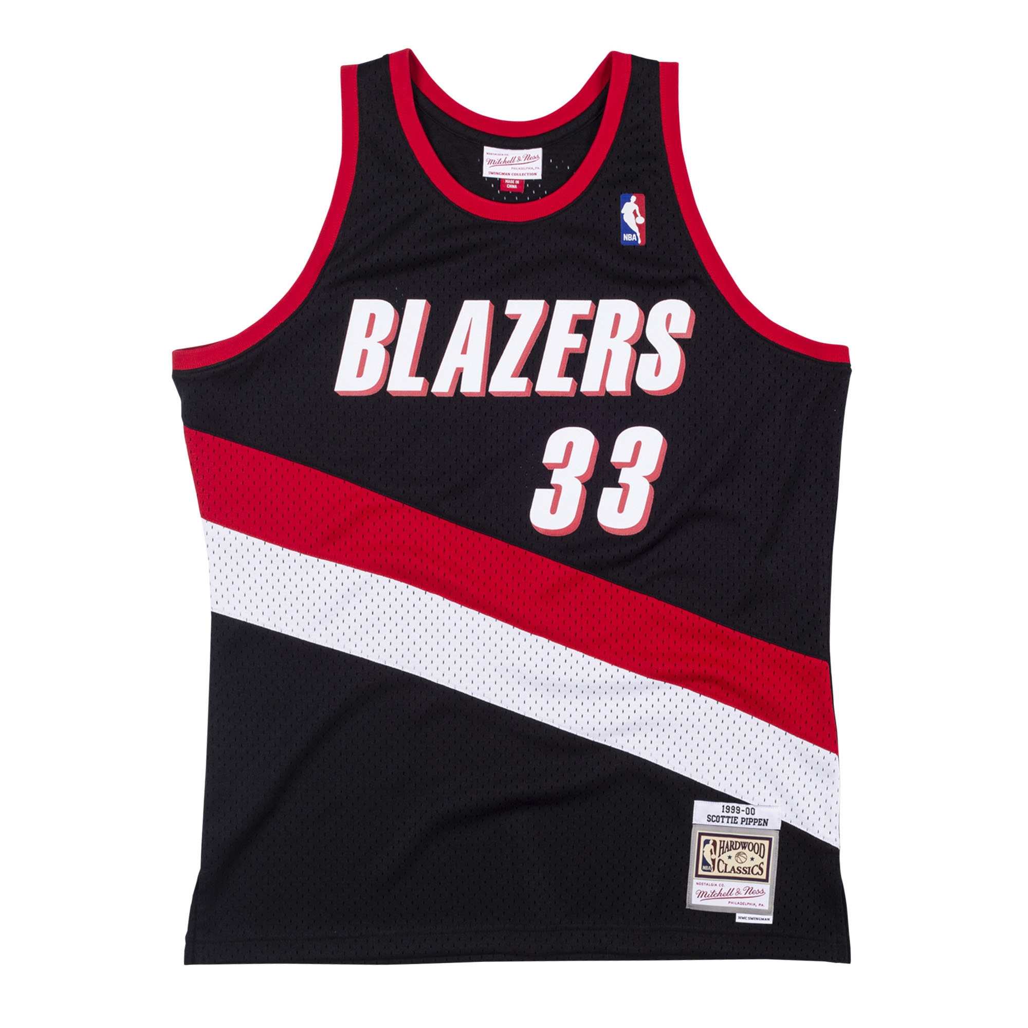 Scottie Pippen #33 Portland Trail Blazers 1999-00 Mitchell & Ness Swingman NBA Trikot Schwarz