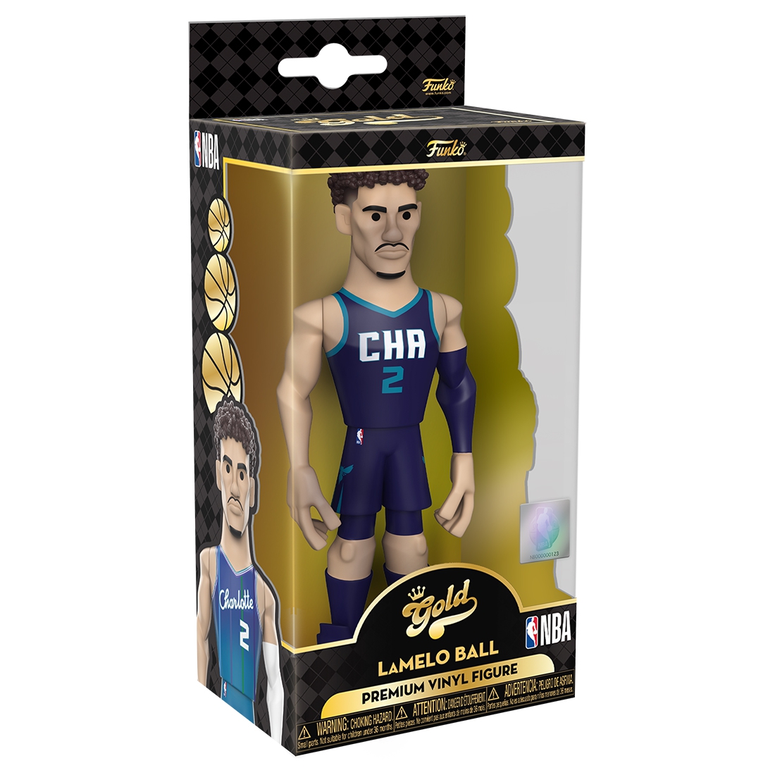 Funko Vinyl Gold 5" LaMelo Ball Charlotte Hornets CHASE Edition NBA Figur